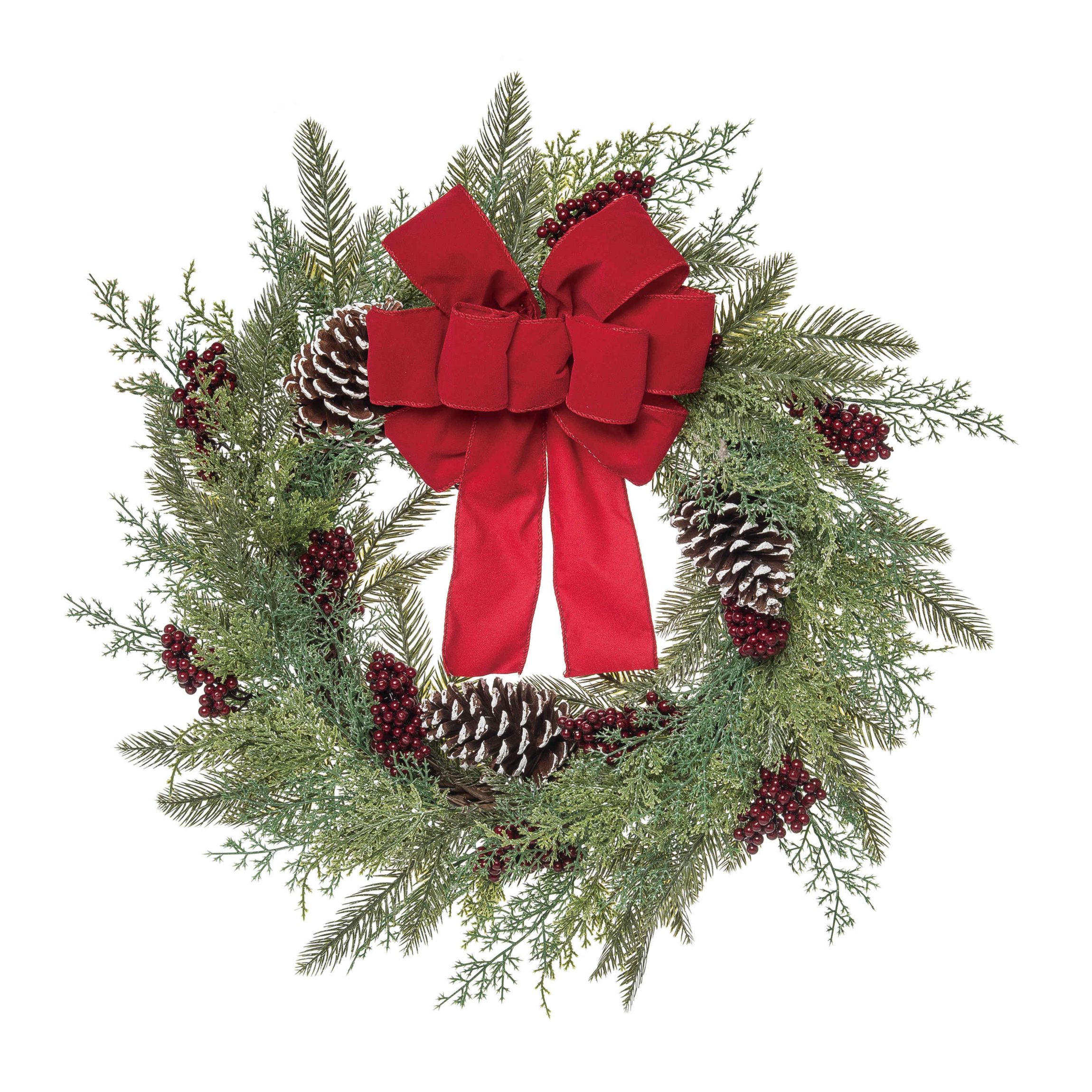 Transpac Christmas Statement Classic Holiday Wreath