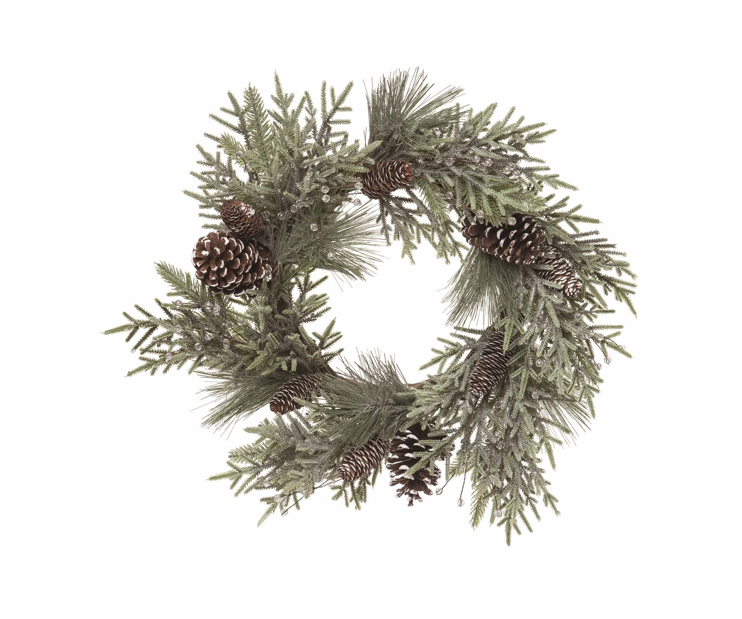 Transpac Christmas Pine Woodland Wreath