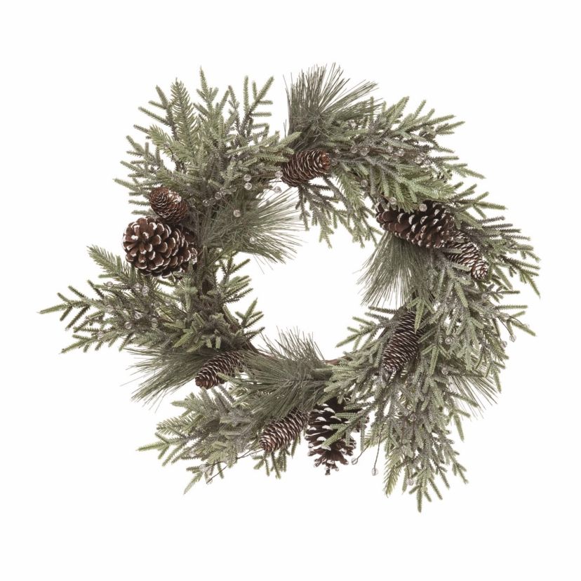 Transpac Christmas Pine Woodland Wreath