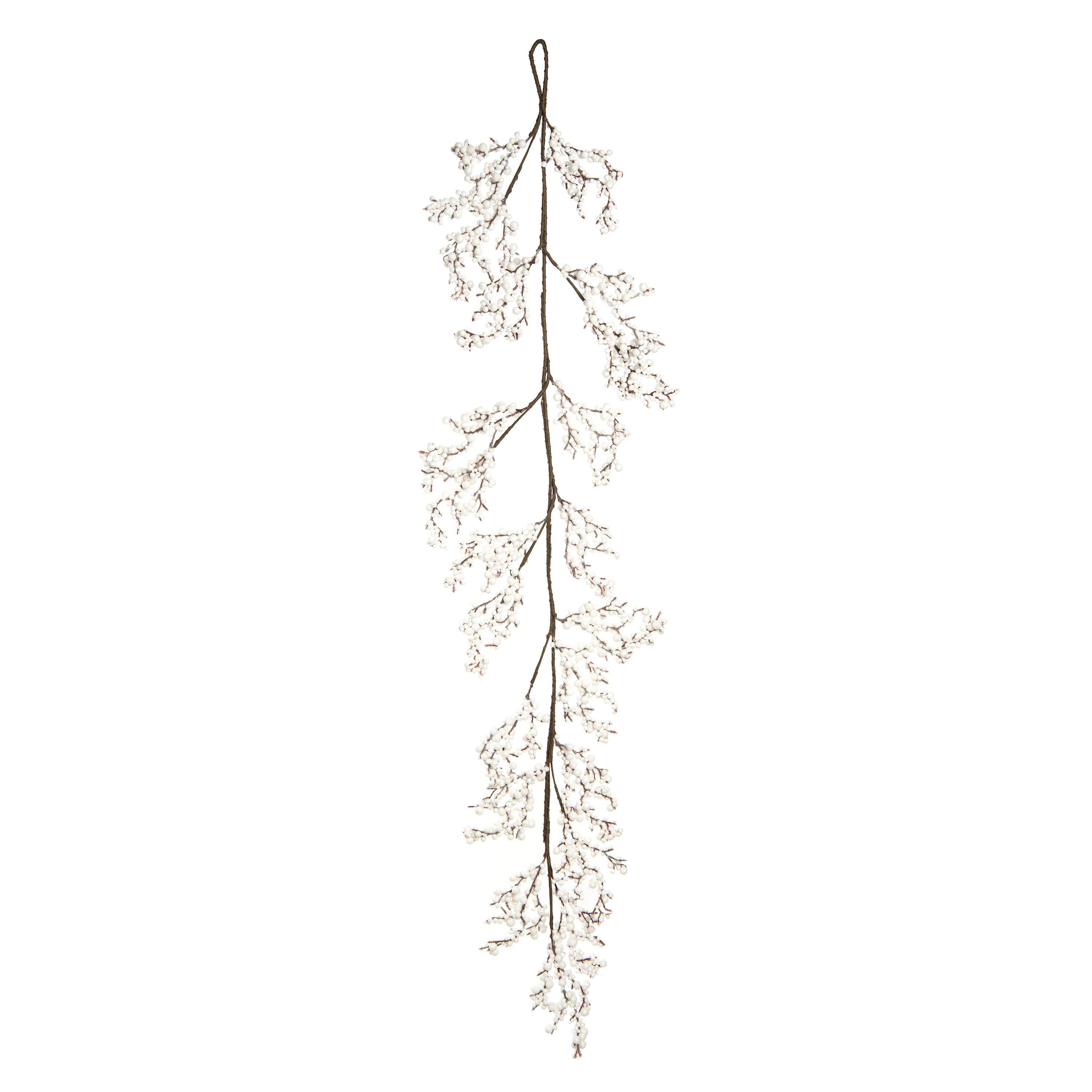 Transpac Christmas White Currant Garland