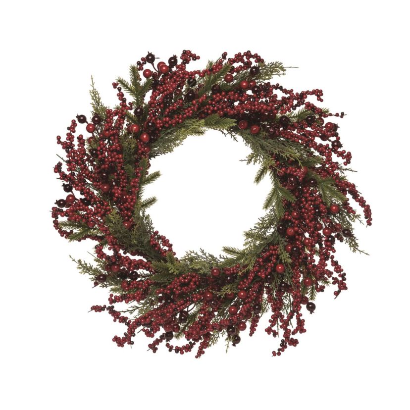 Transpac Christmas Red Berry Wreath