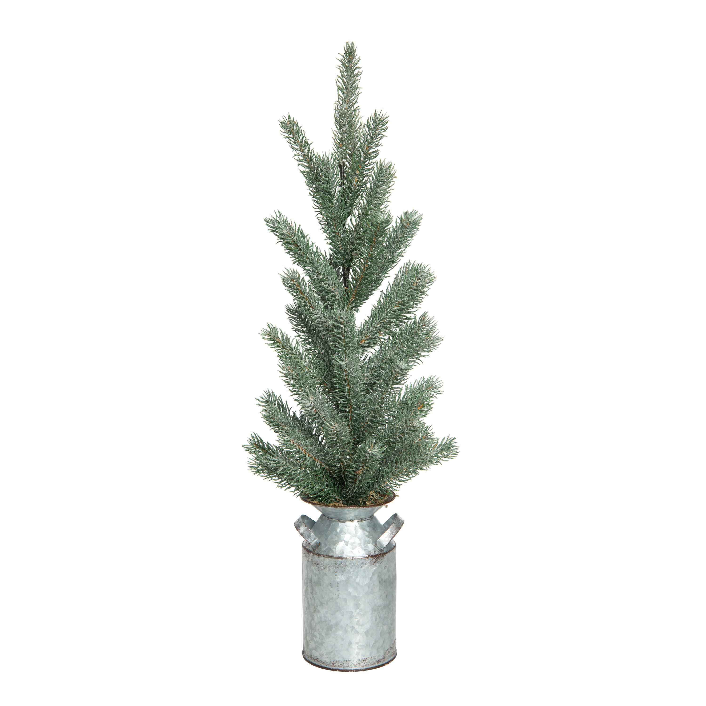 Transpac Christmas Large Tree in Galvanized Milk Jug