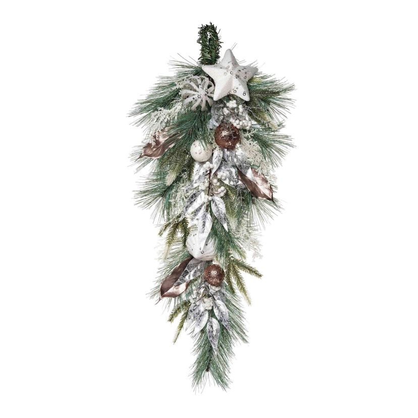 Transpac Christmas Bronze Glow Christmas Teardrop