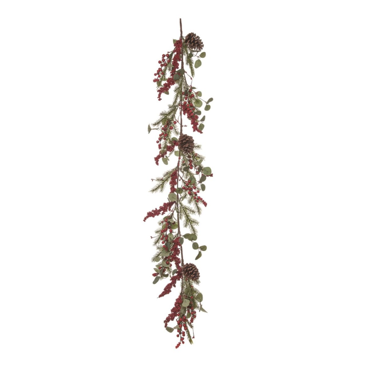 Transpac Christmas Twig Red Berry & Eucalyptus Garland