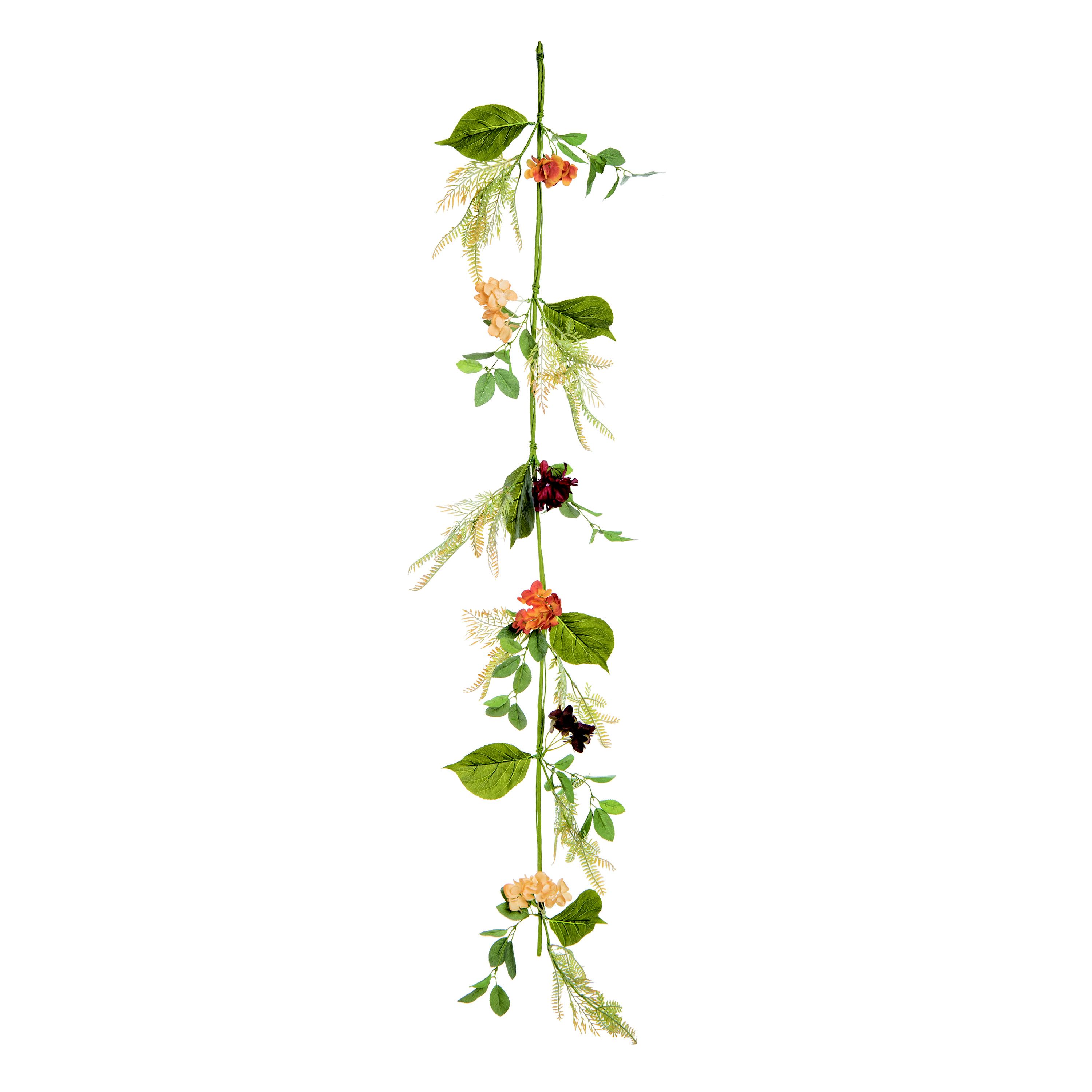 Transpac Eucalyptus Flower Garland Multi Fabric/Canvas