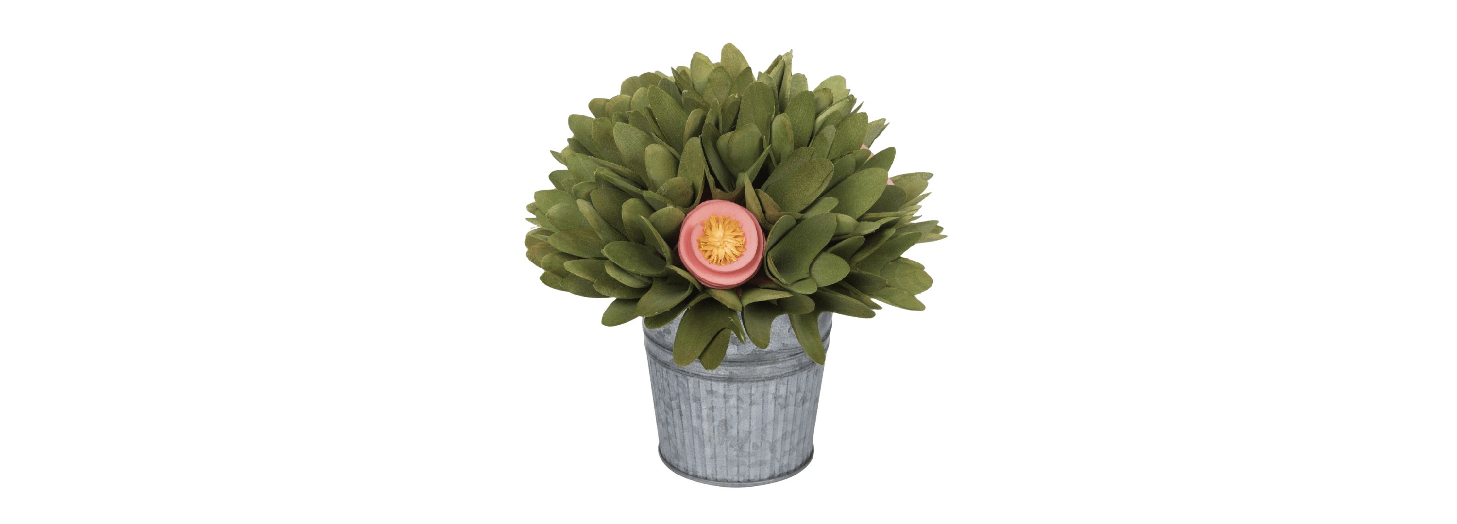 Transpac Easter Pastel Wood Curl Topiary Home Decorations Easter