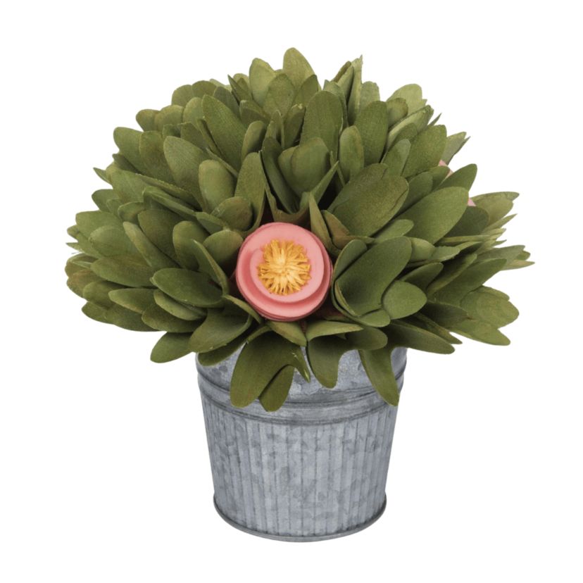 Transpac Easter Pastel Wood Curl Topiary Home Decorations Easter