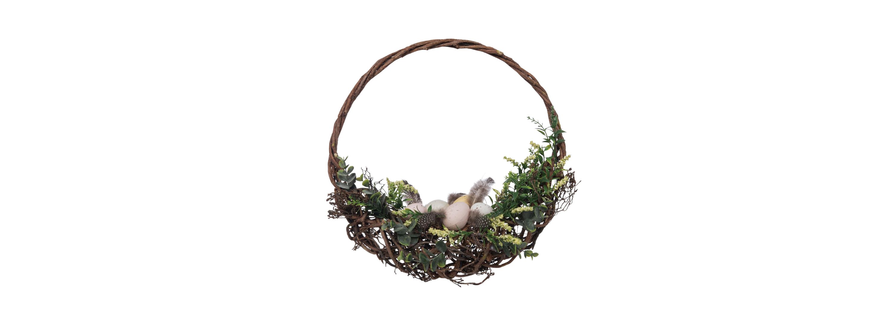 Transpac Easter Twig & Robins Egg Wreath Home Decorations Easter