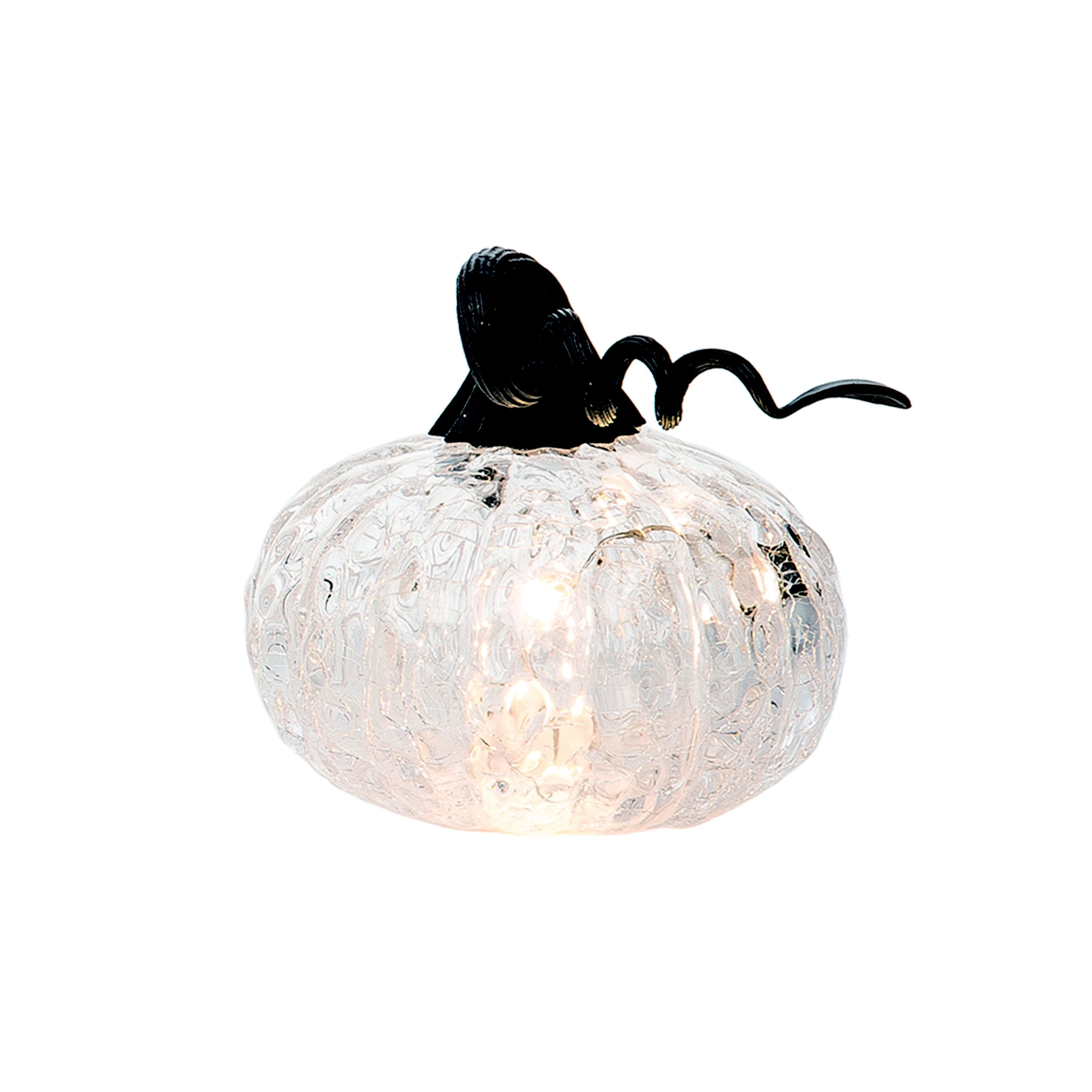 Transpac Glass Clear Pumpkin Multicolor Glass