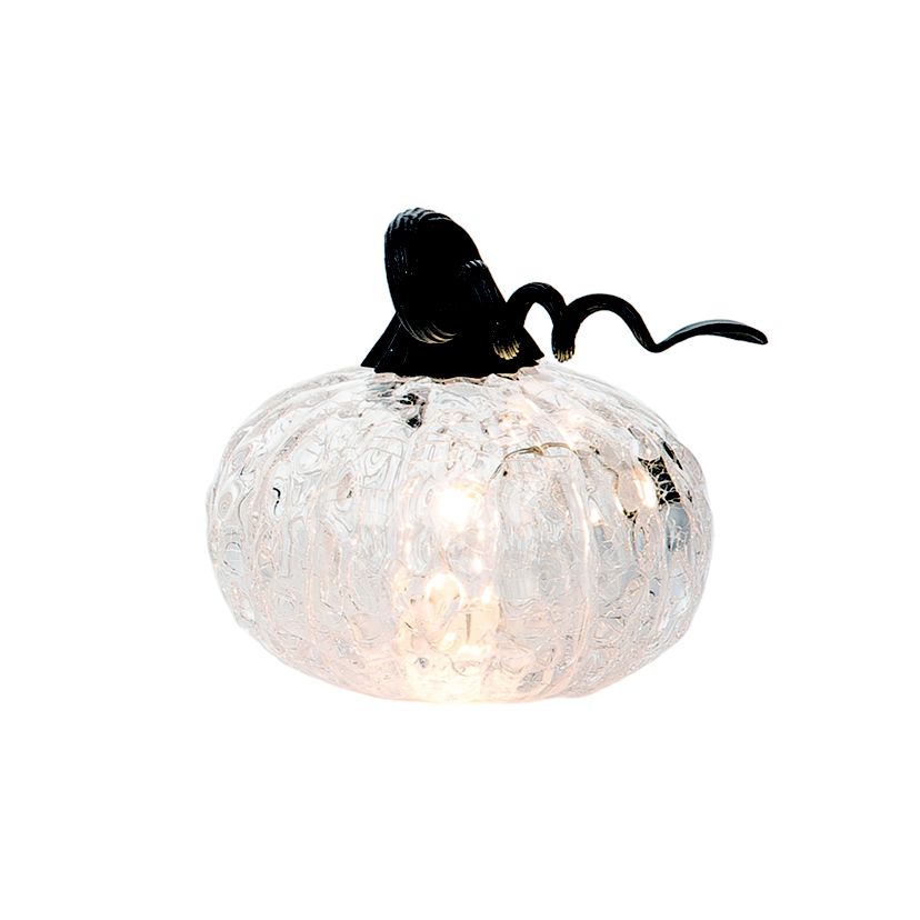 Transpac Glass Clear Pumpkin Multicolor Glass