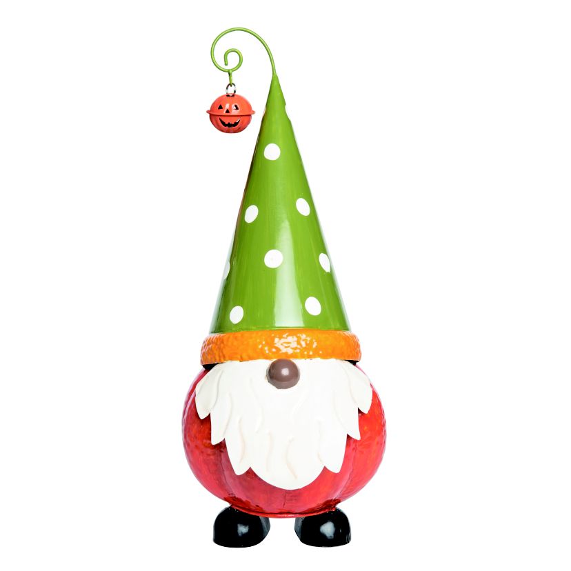 Transpac Large Metal Harvest Gnome Multicolor Metal