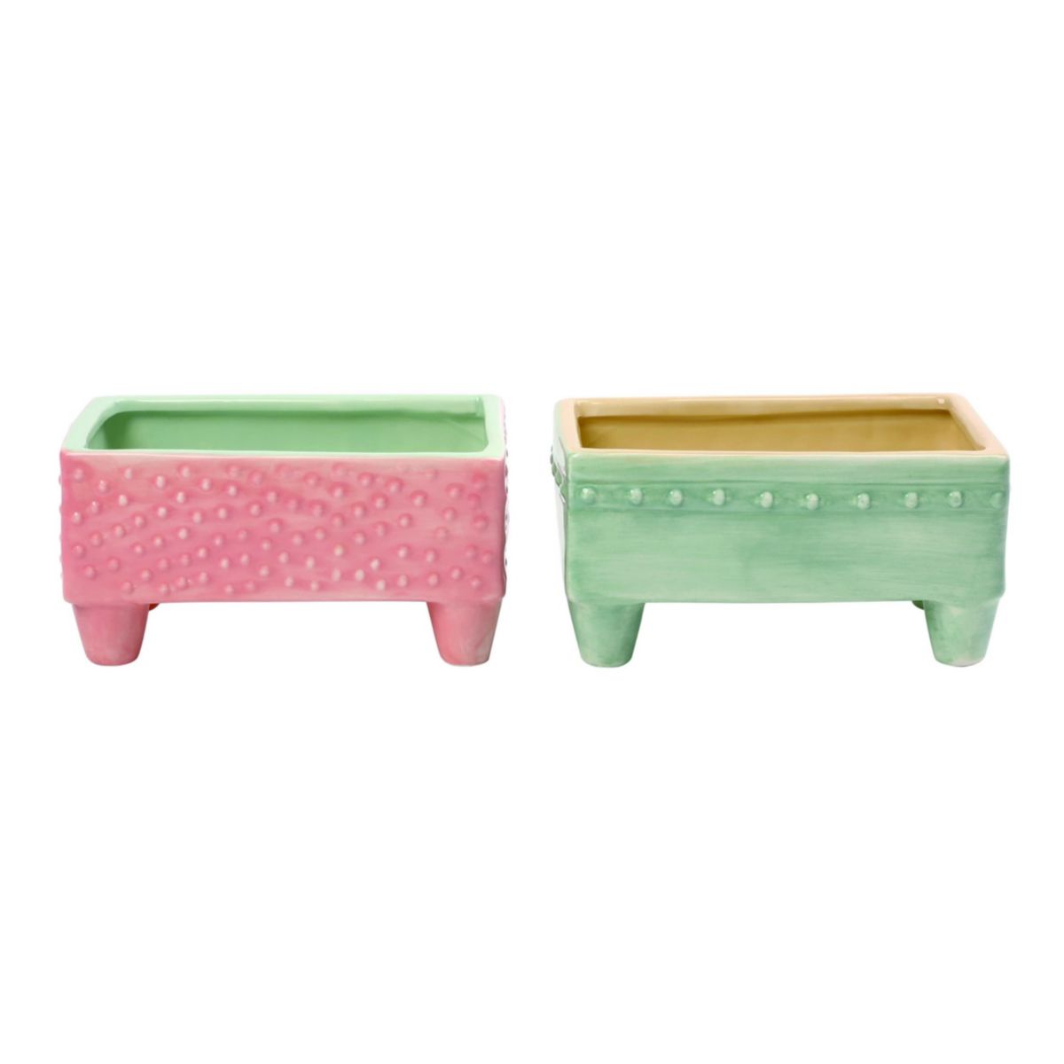 Transpac Transpac Small Dol Rectangular Container Set of 2 Spring Home ...