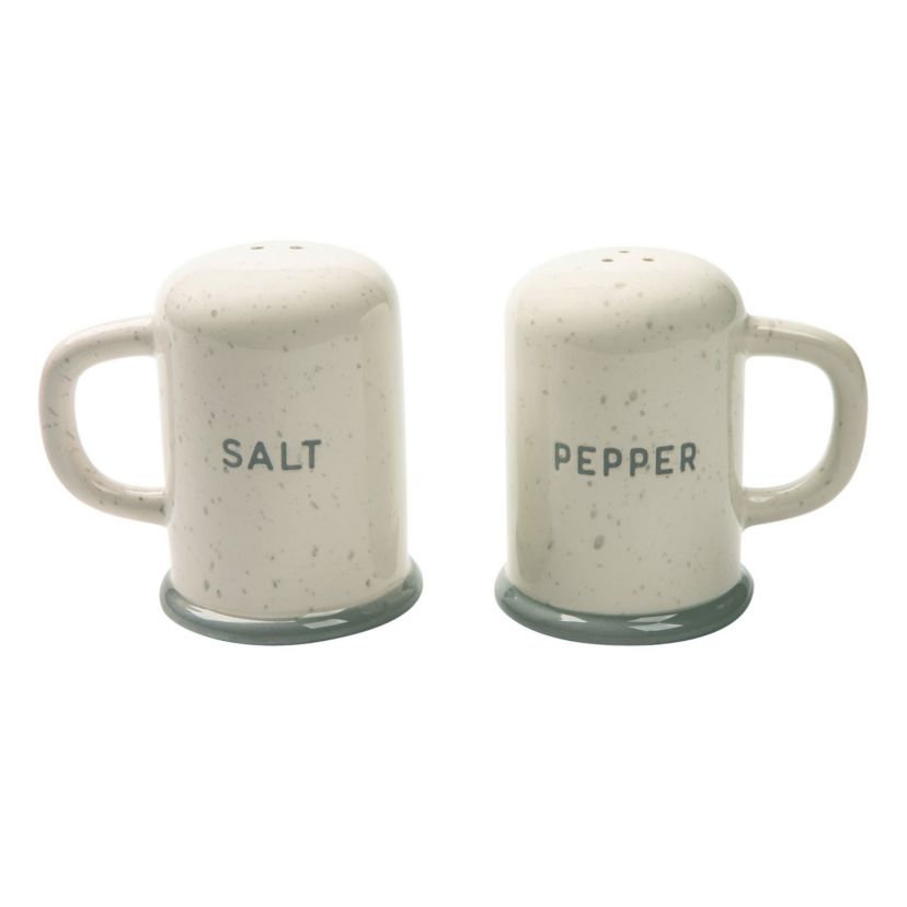Transpac Dolomite 3.75 in. White Spring Cabin Salt and Pepper Shaker Set of 2