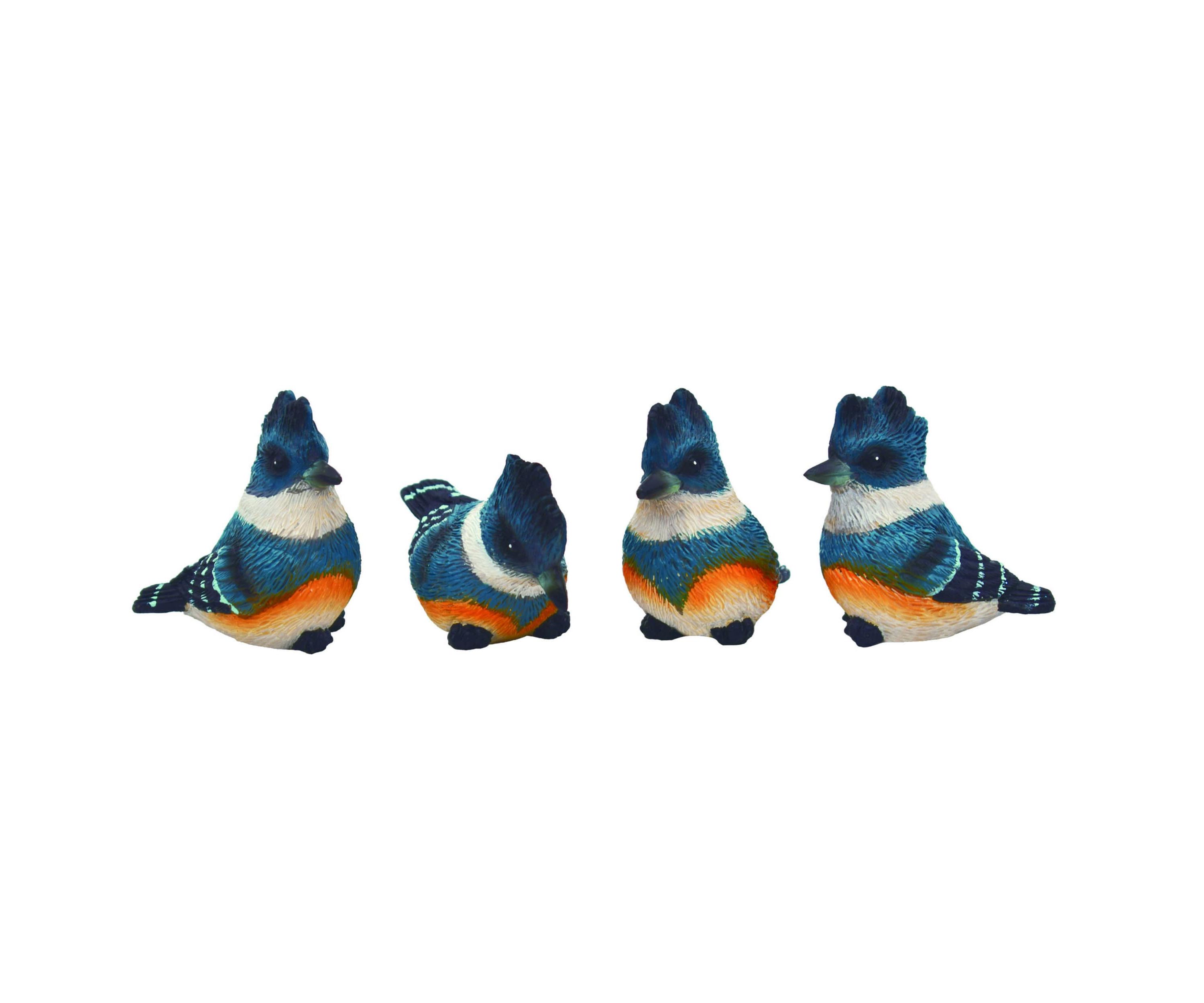 Transpac Small Resin Woodpecker Set of 4 Spring Home Decorations