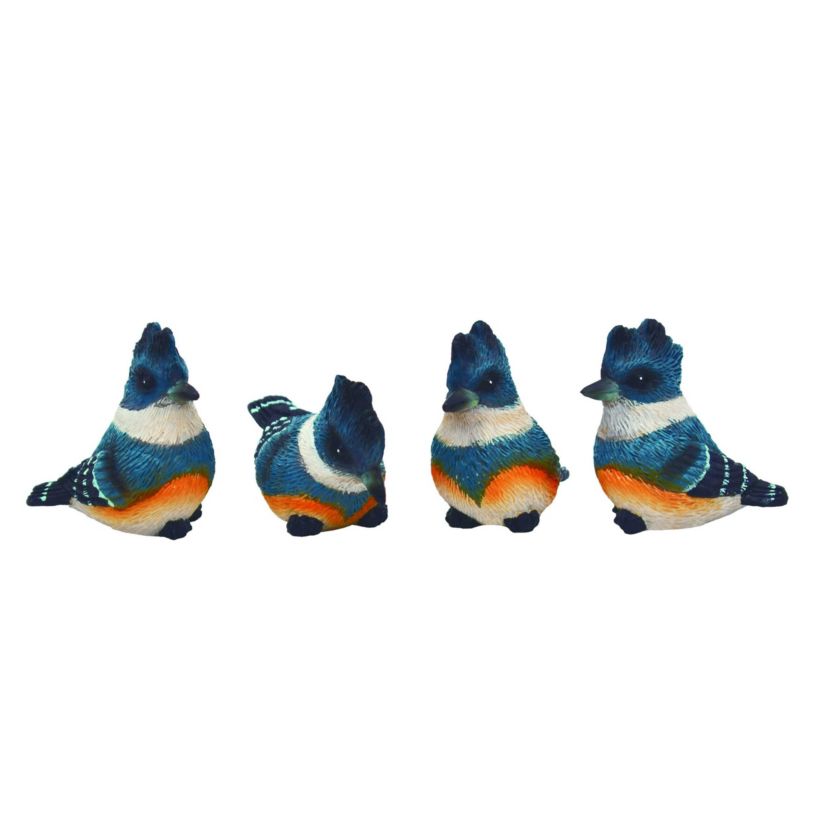 Transpac Small Resin Woodpecker Set of 4 Spring Home Decorations