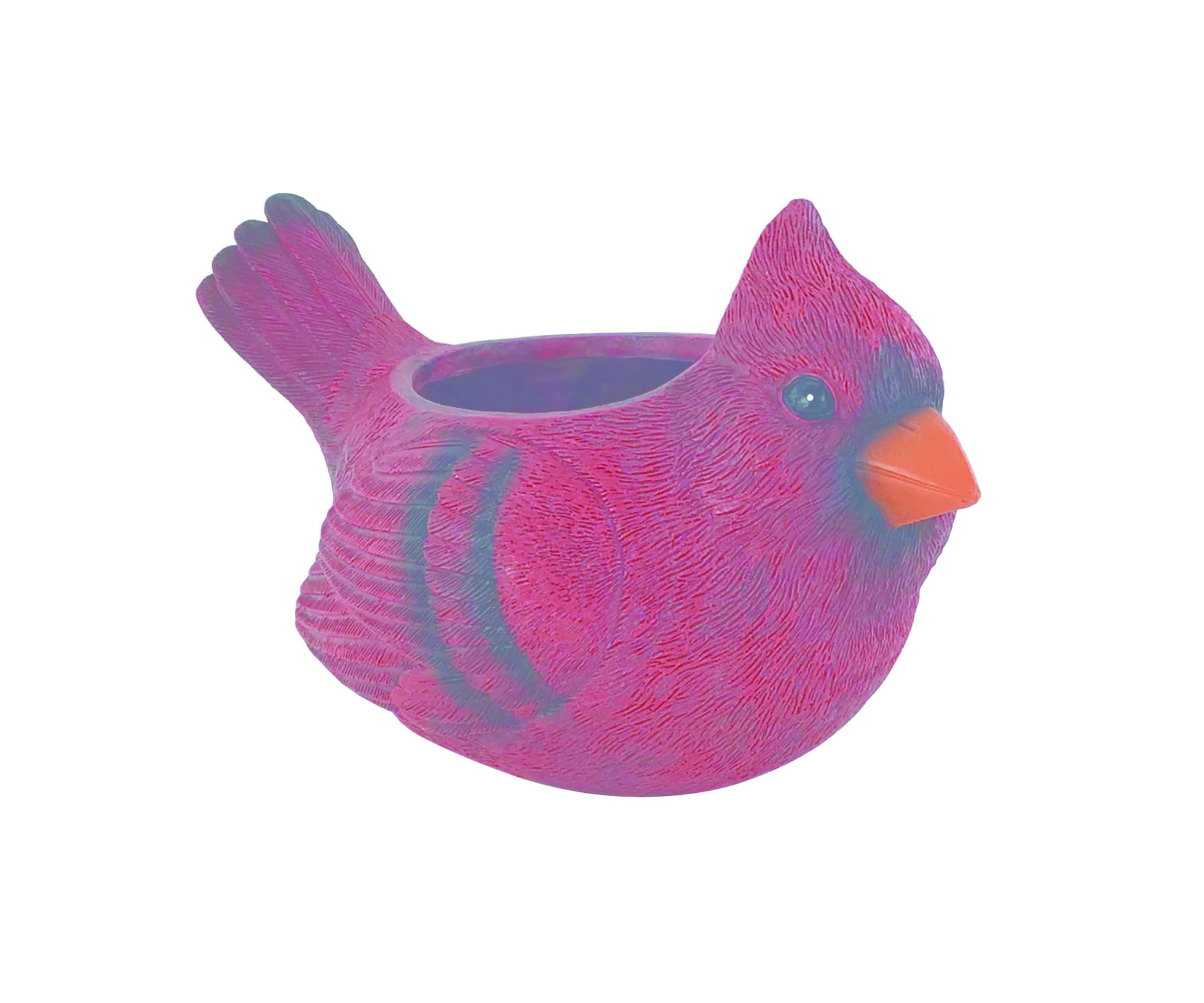Transpac Resin 10.5 in. Red Spring Cardinal Container