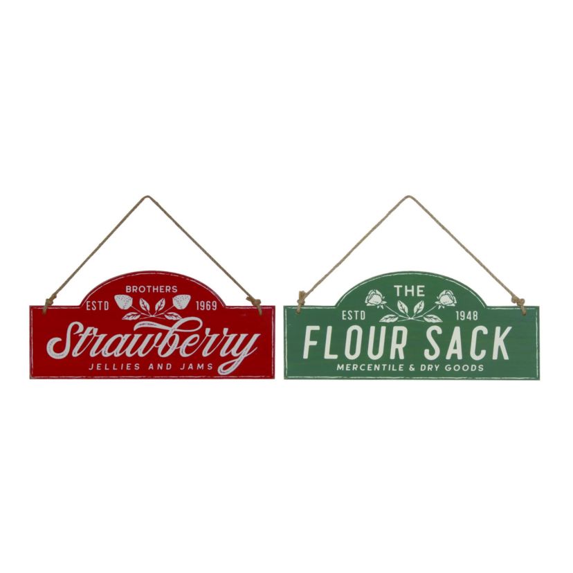Transpac MDF Strawberry Farm Wall Decor Set of 2 Spring Home Decorations