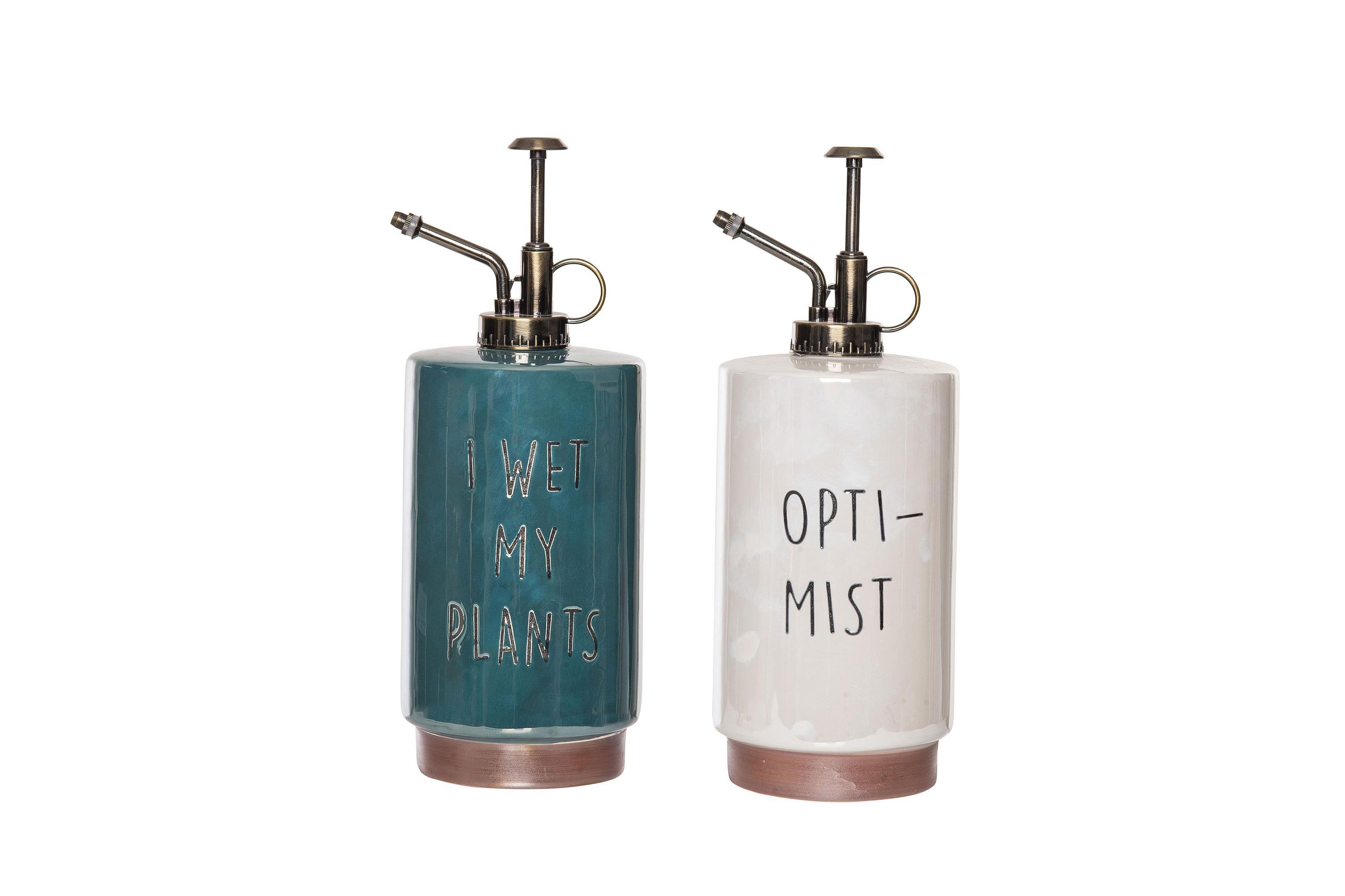 Transpac Ceramic Plant Humor Mister Set of 2 Spring Home Decorations