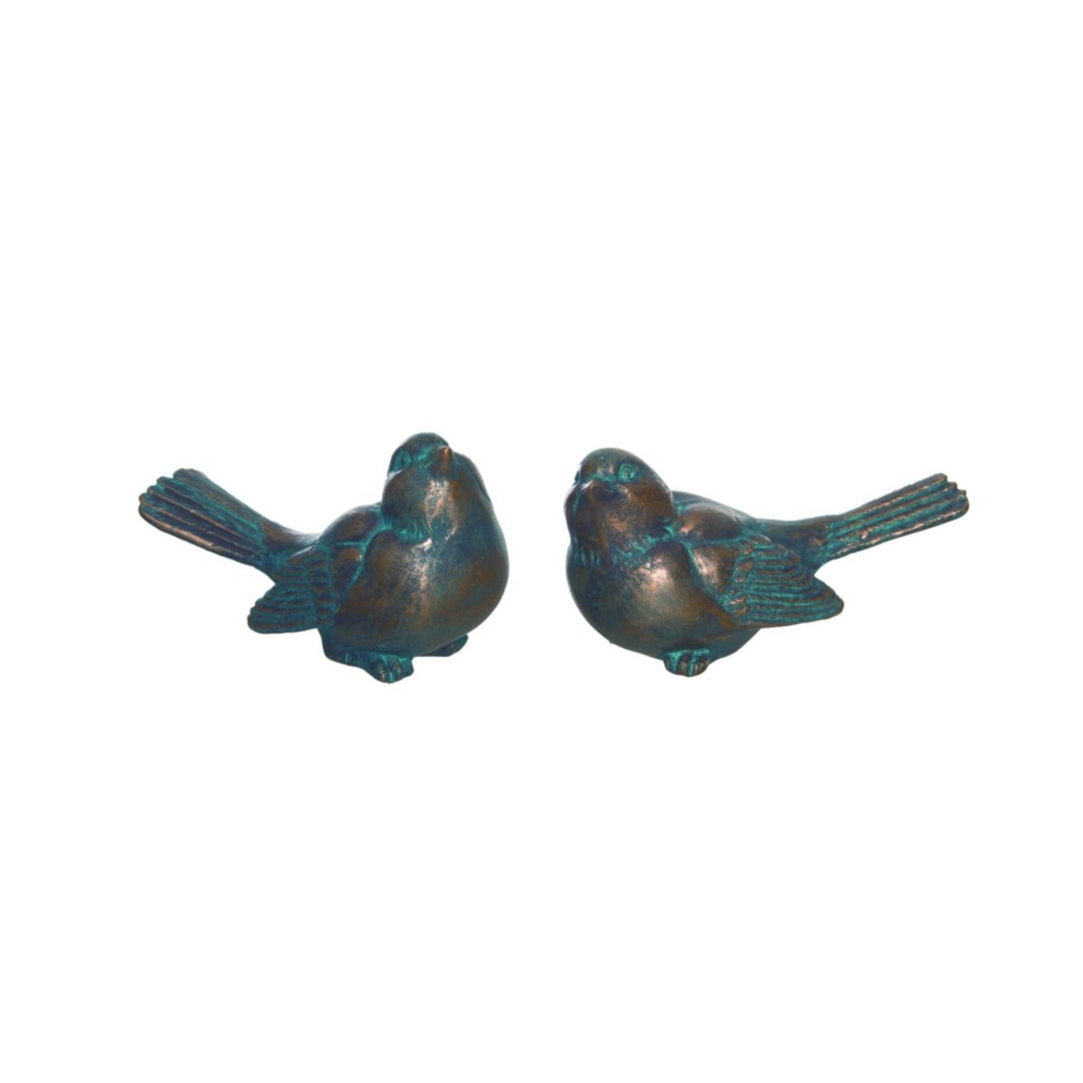 Transpac Resin Patina Bird Set of 2 Spring Home Decorations