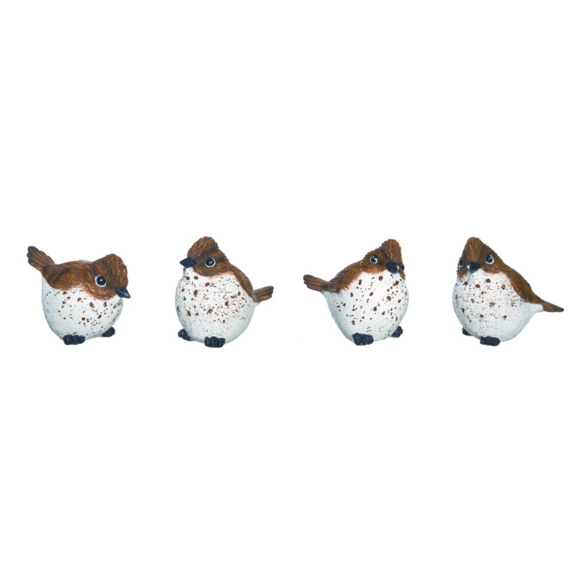 Transpac Small Resin Flicker Woodpecker Bird Set of 4 Spring Home Decorations