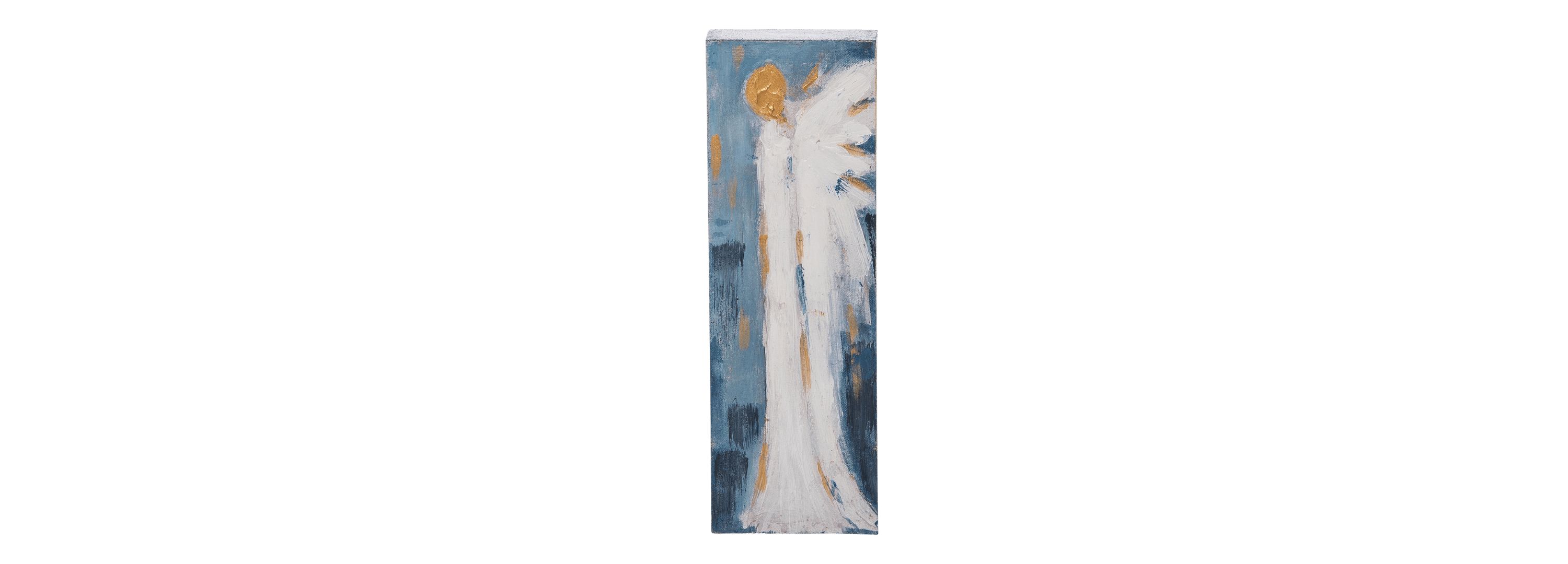 Transpac Wood Hand Painted Angel Block Decor Home Decorations Spring