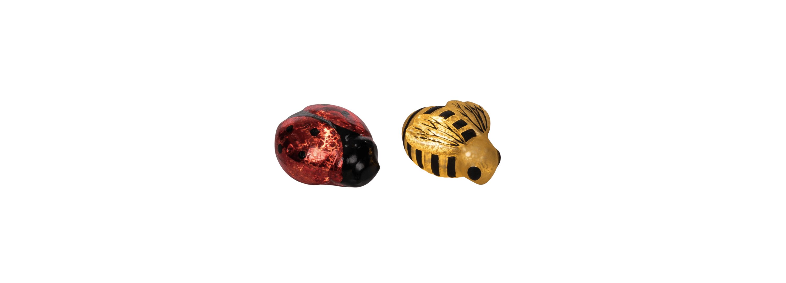 Transpac Glass LED Ladybug/Bee Set of 2 Home Decorations Spring