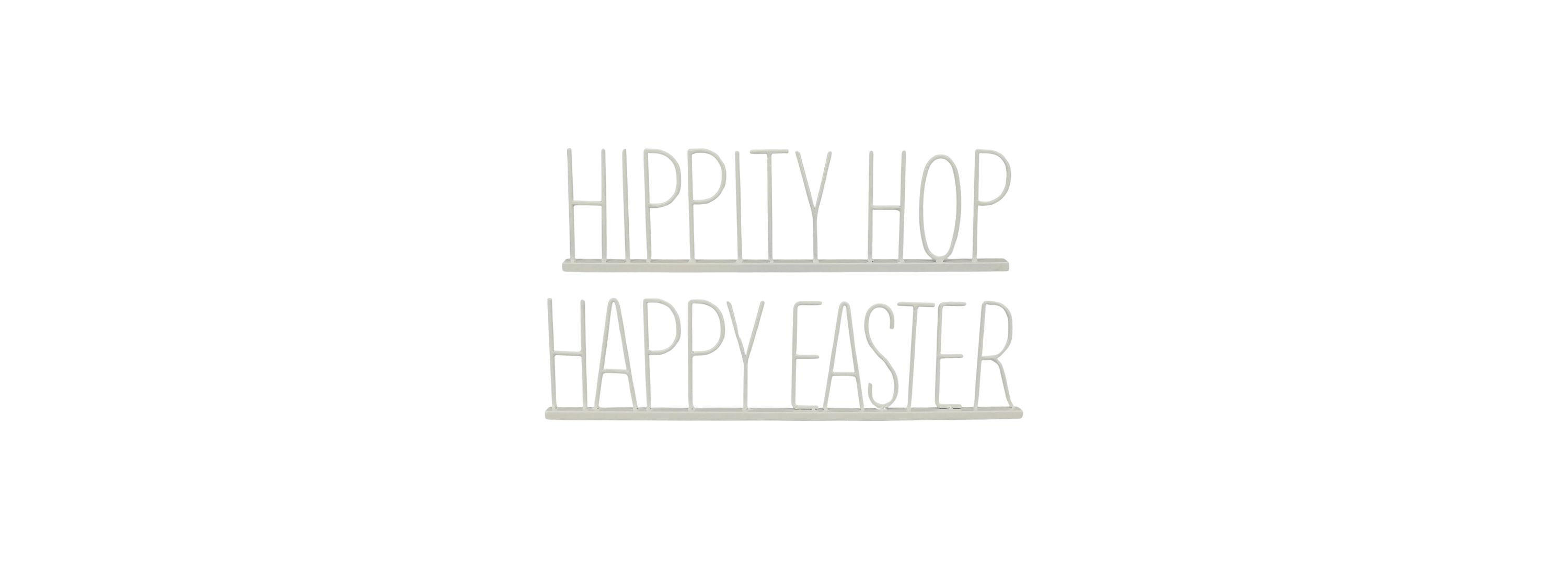 Transpac Metal Easter Sign Set of 2 Home Decorations Easter
