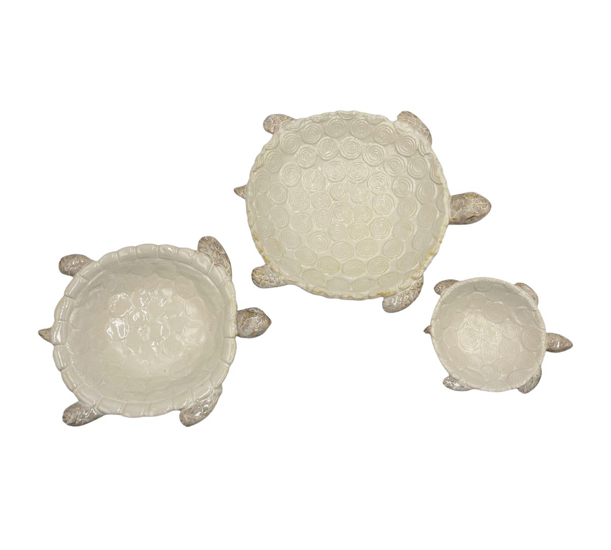 Transpac Ceramic Turtle Bowls Set of 3 Home Decorations Spring