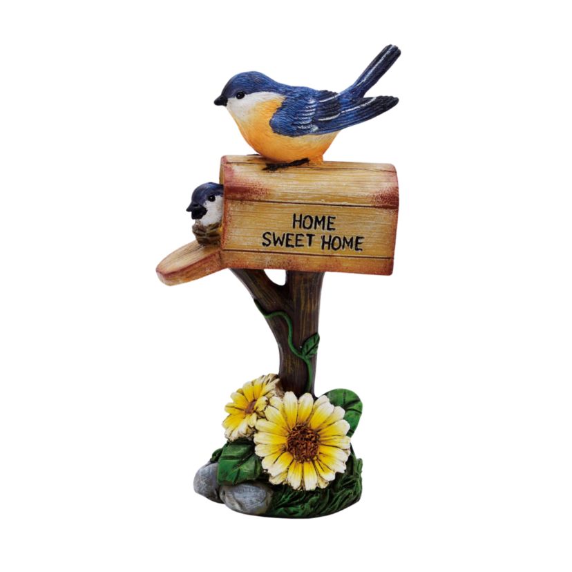 Transpac Resin Bird Mailbox Home Sweet Home Decorations Spring