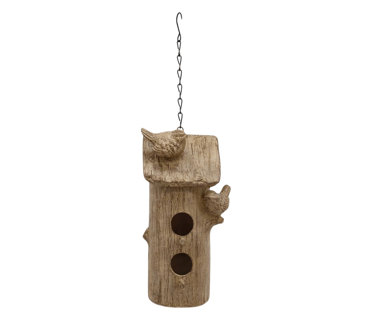 Transpac Resin Birdhouse w/2 Birds Home Decorations Spring
