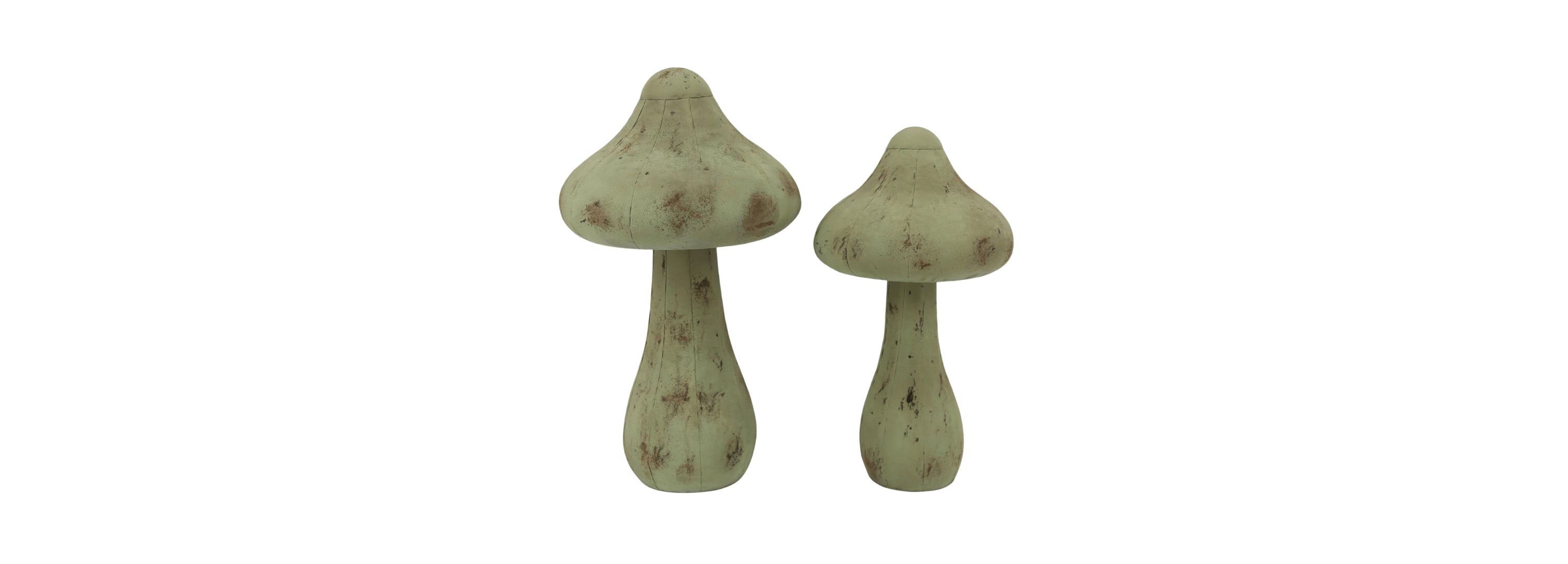 Transpac Oversized Metal Distressed Mushroom Deco Home Decorations Spring