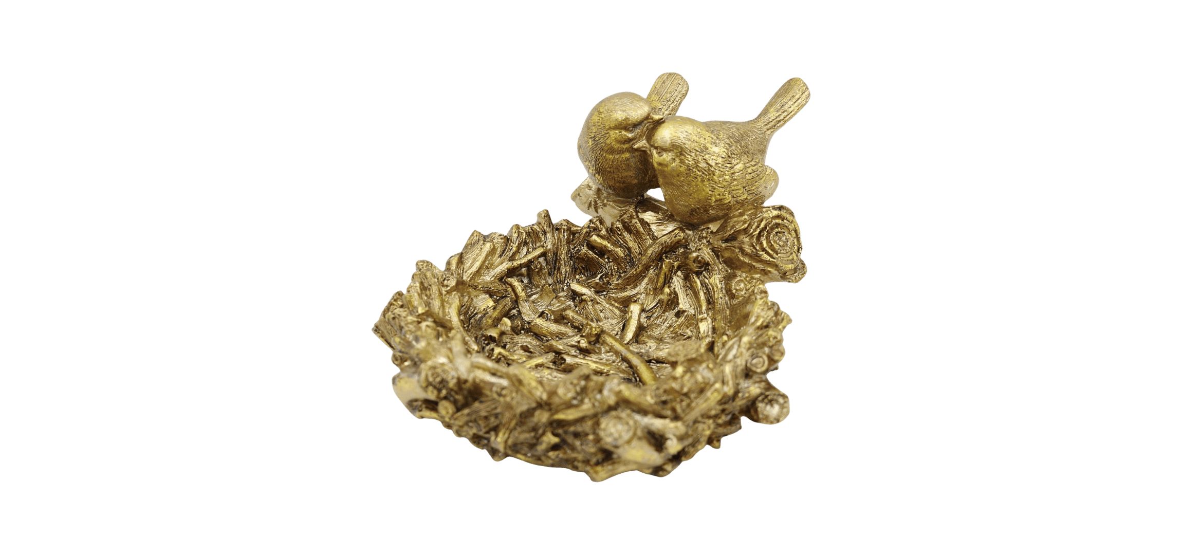 Transpac Resin Gold Birdfeeder Home Decorations Spring