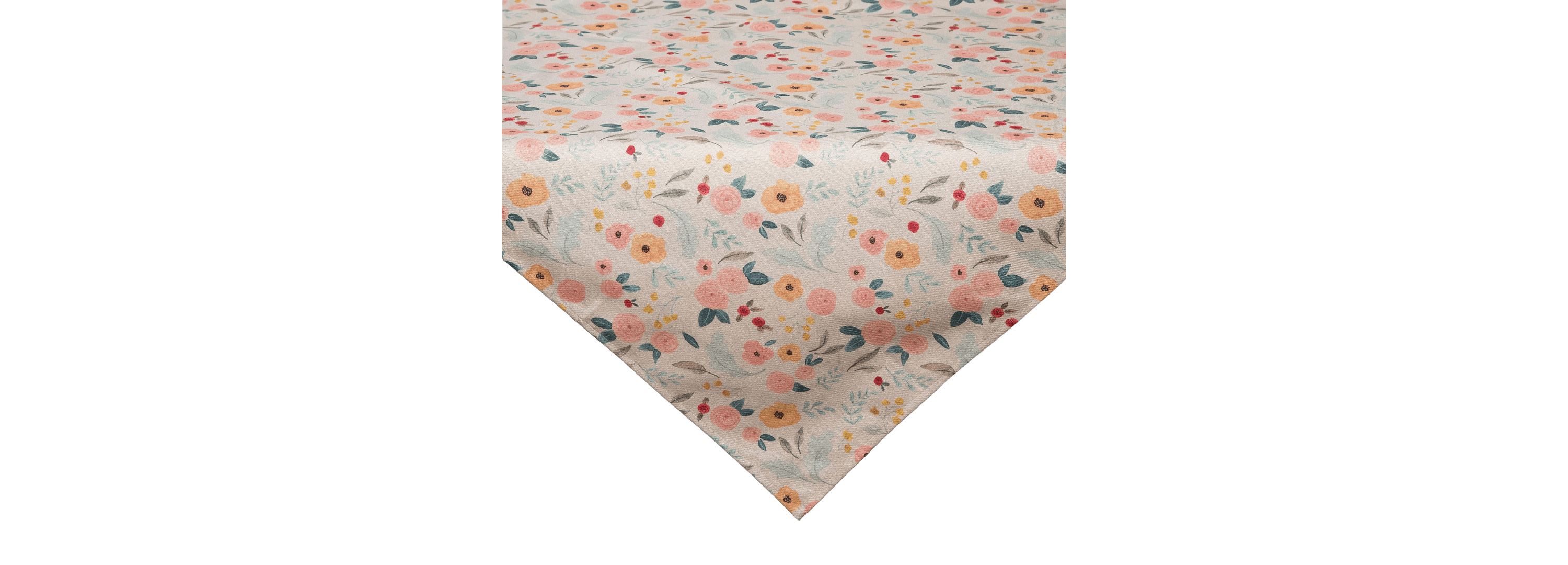 Transpac Fabric Flower Table Throw Home Decorations Easter