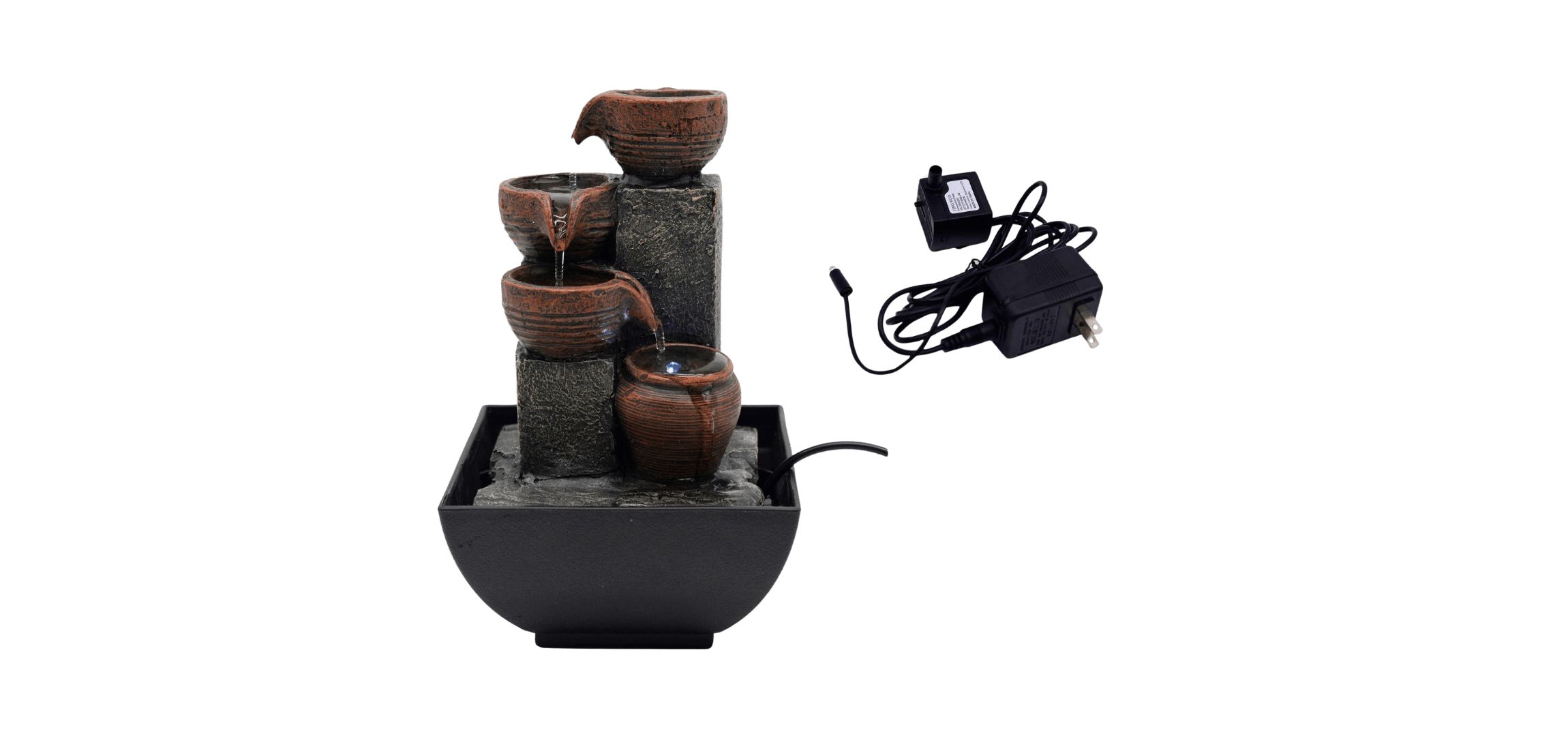 Transpac Resin Tiered Vessel Indoor Fountain Home Decorations Spring