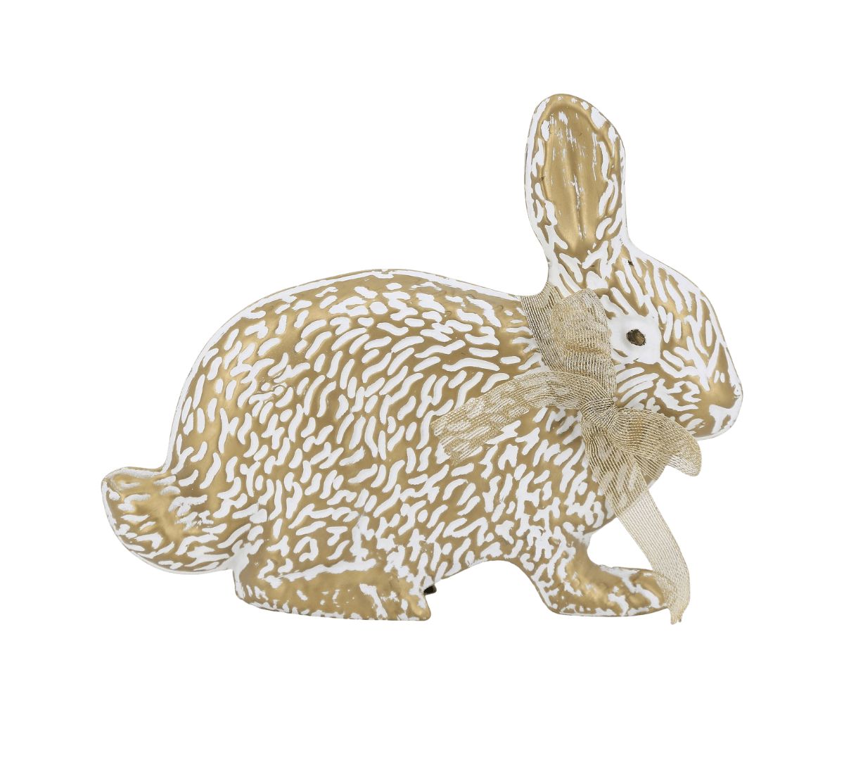 Transpac Metal Gold Textured Easter Bunny Home Decorations Easter