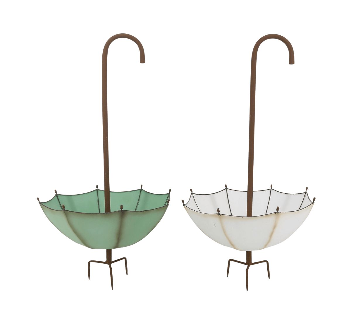 Transpac Metal Rustic Umbrella Planter Pick Set o Home Decorations Set of 2 Spring