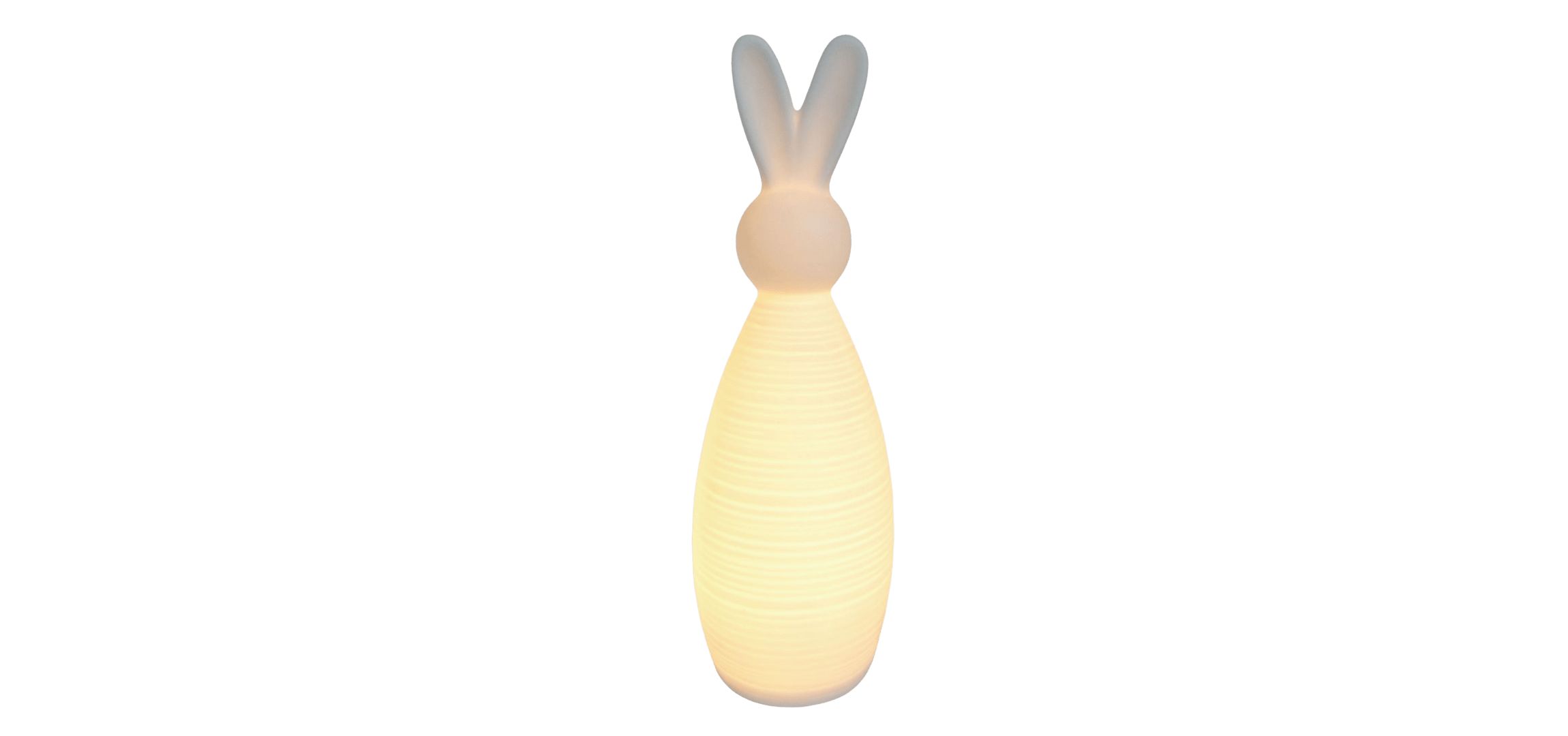Transpac Large Light Up Ceramic Rabbit Home Decorations Easter