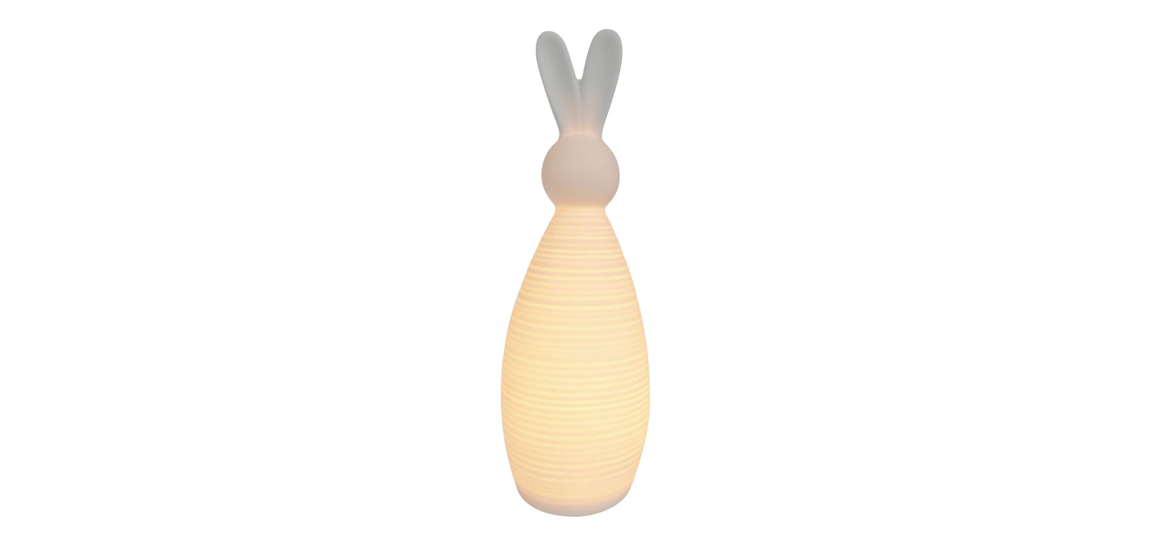 Transpac Medium Light Up Ceramic Rabbit Home Decorations Easter