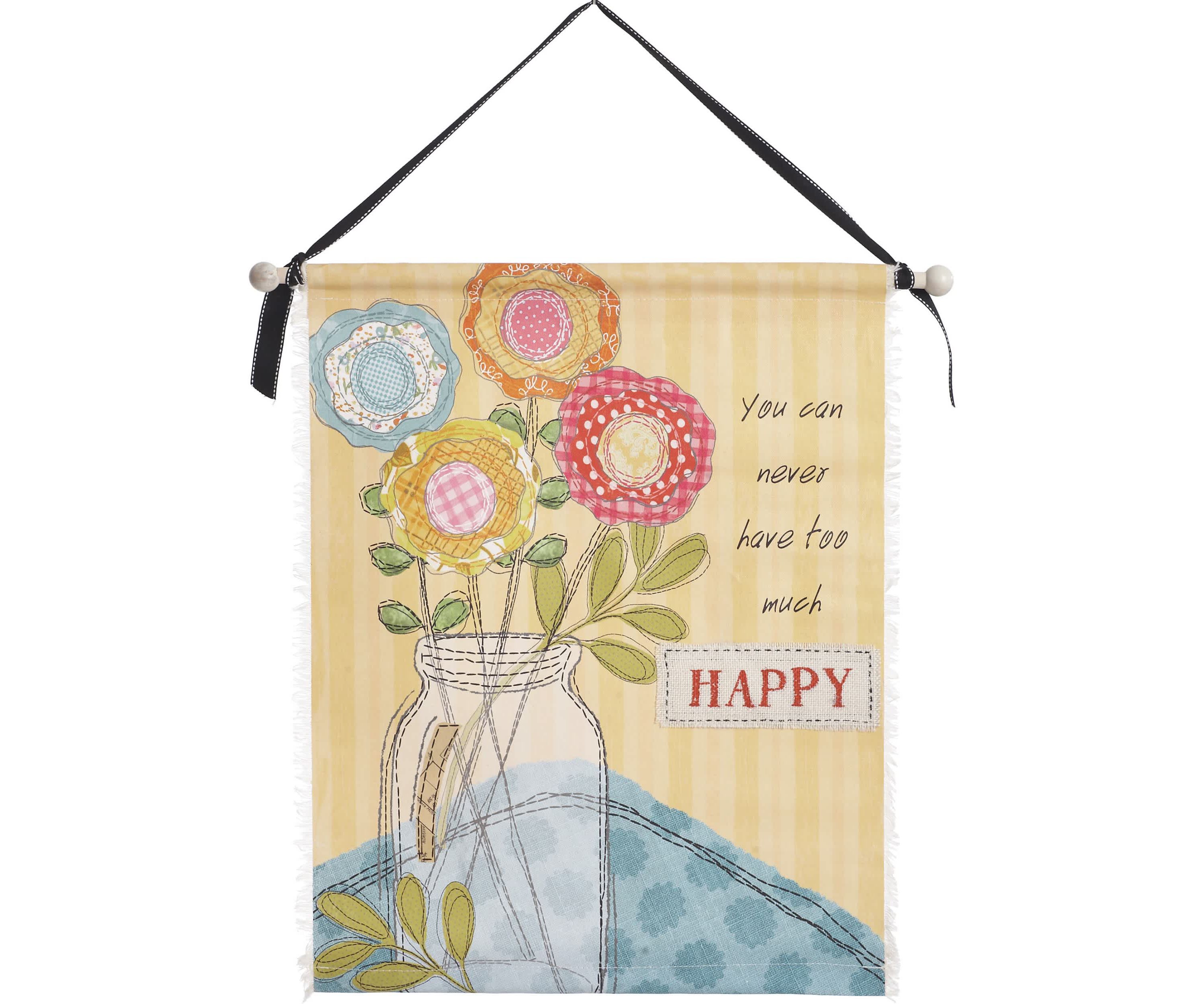 Transpac Fabric/Canvas 23 in. Multicolor Everyday You Can Never Wall Art