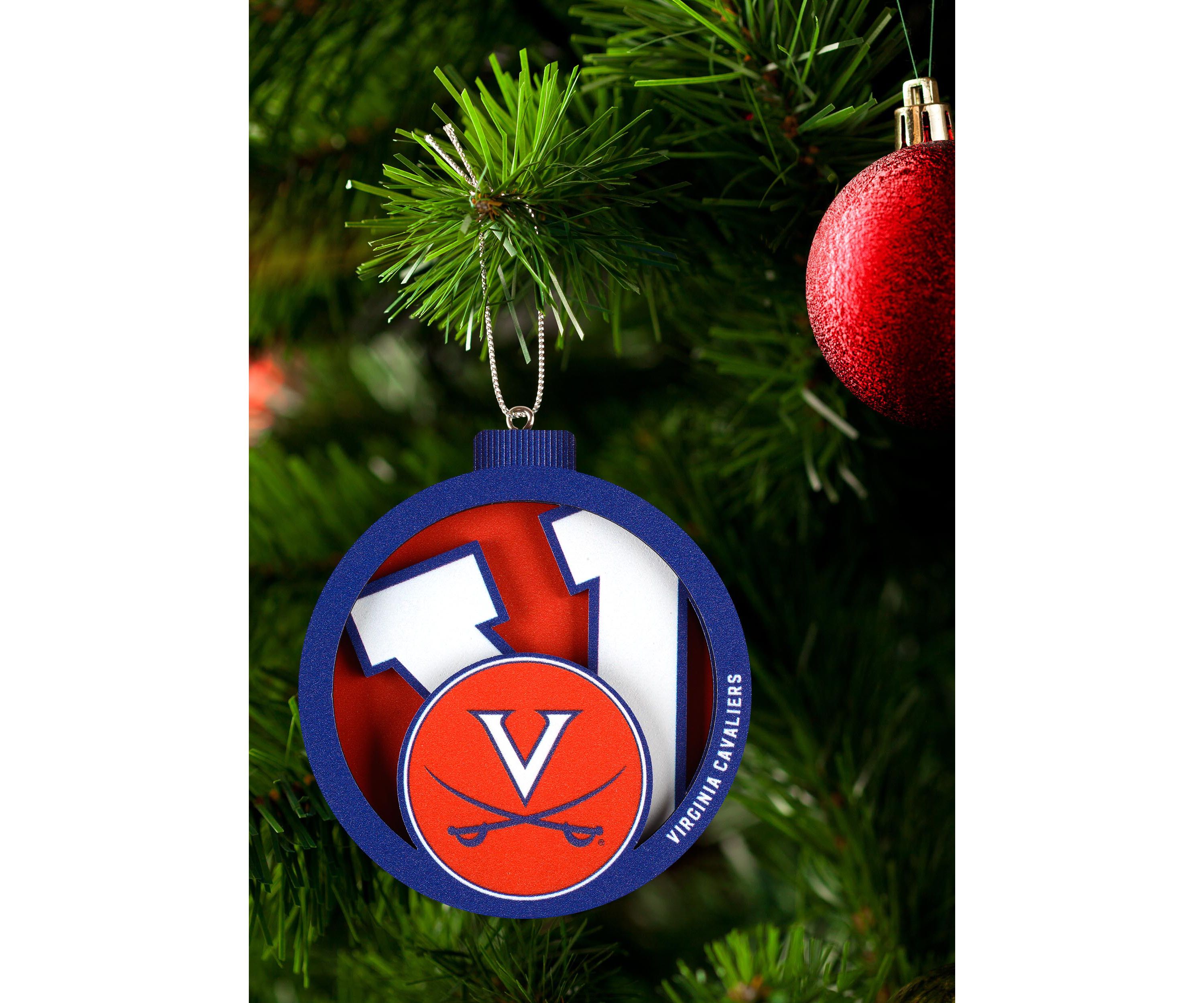 YouTheFan NCAA Virginia Cavaliers 3D Logo Series Ornaments