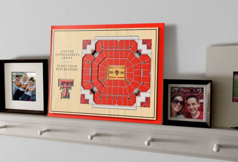 YouTheFan NCAA Texas Tech Red Raiders BB 5-Layer StadiumViews 3D Wall Art - United Supermarkets Arena