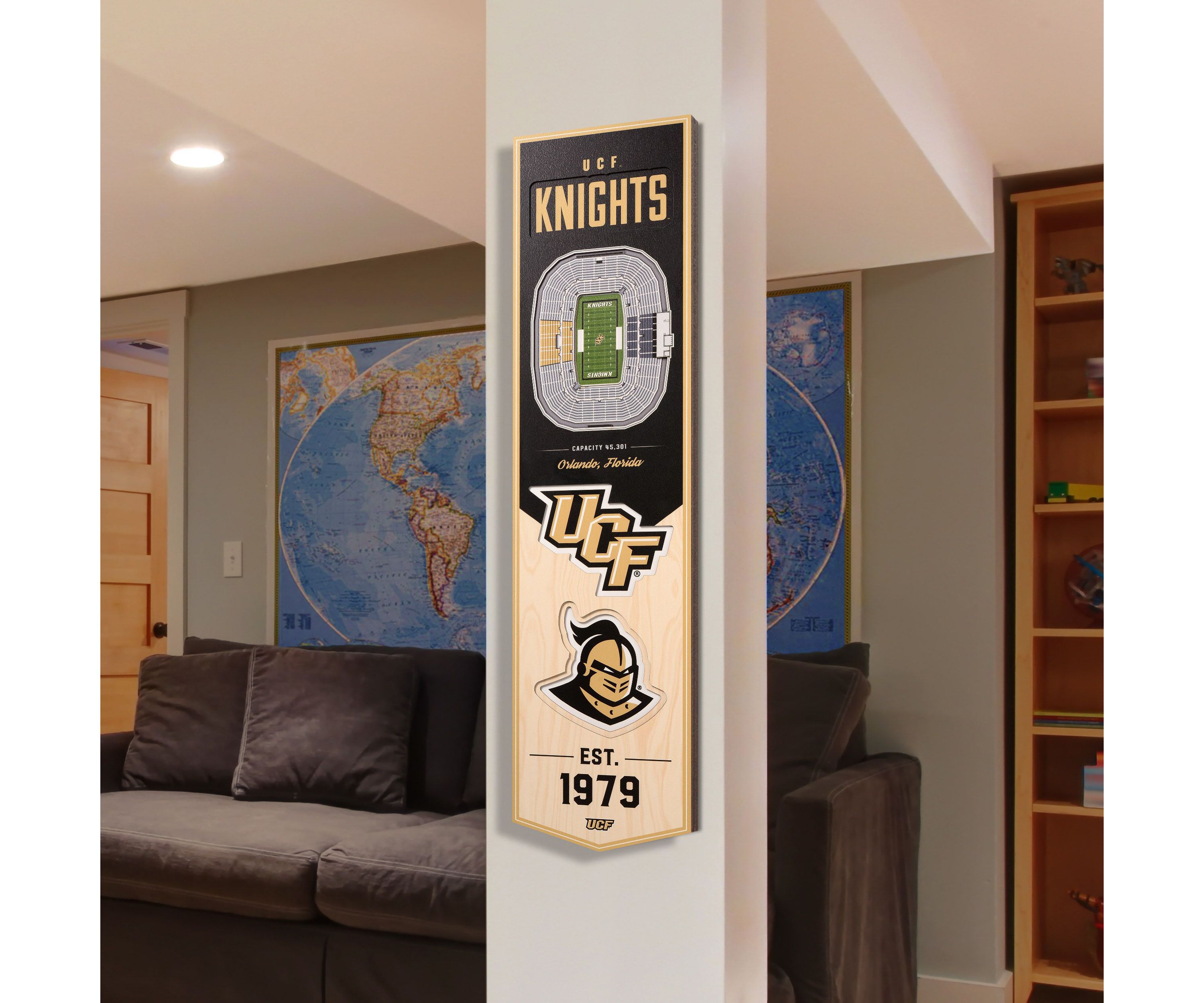 YouTheFan NCAA Central Florida Knights 3D Stadium 8x32 Banner -  Spectrum Stadium