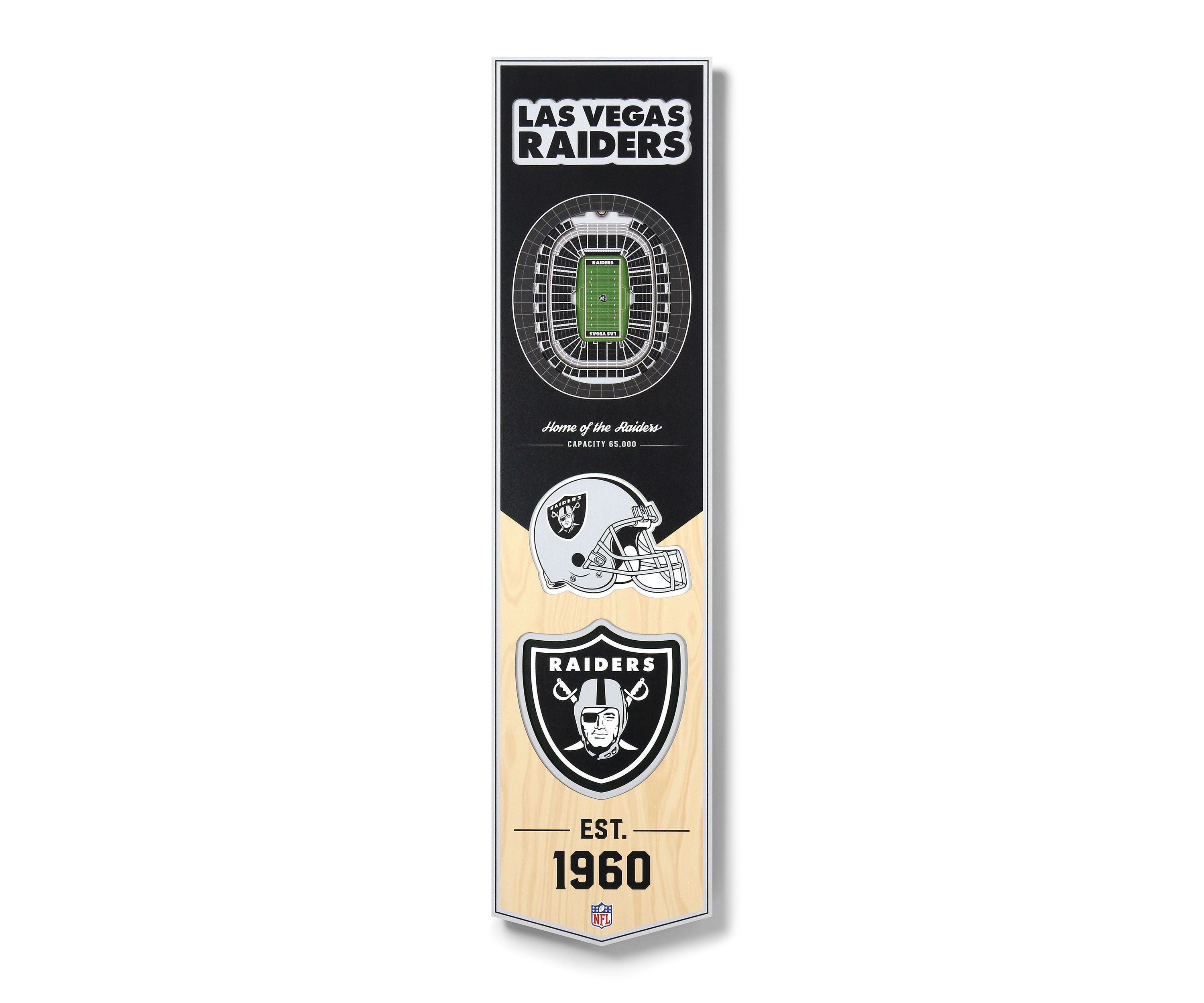 Oakland Raiders YouTheFan NFL Las Vegas Raiders 3D Stadium 8x32 Banner - Allegiant Stadium