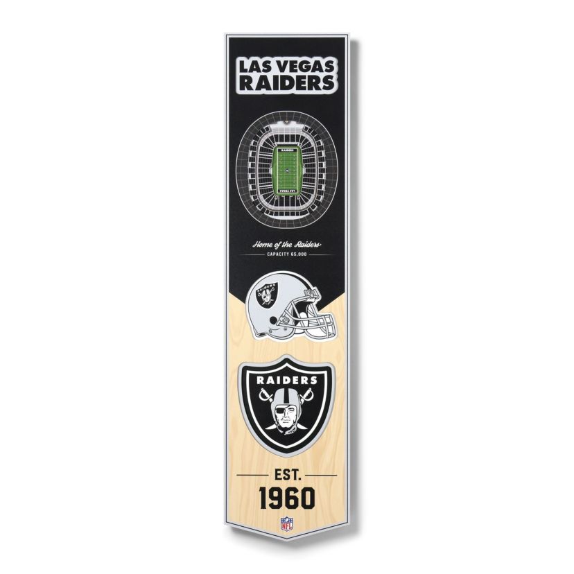 Oakland Raiders YouTheFan NFL Las Vegas Raiders 3D Stadium 8x32 Banner - Allegiant Stadium