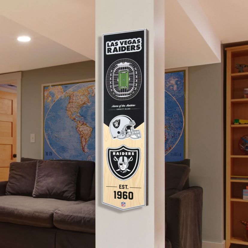 Oakland Raiders YouTheFan NFL Las Vegas Raiders 3D Stadium 8x32 Banner - Allegiant Stadium