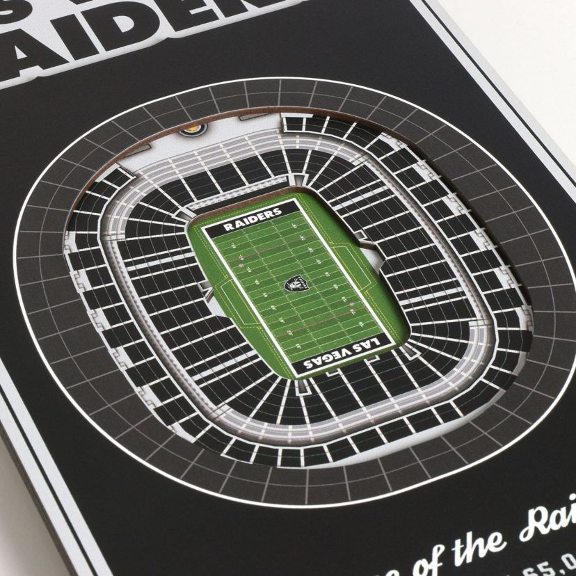 Oakland Raiders YouTheFan NFL Las Vegas Raiders 3D Stadium 8x32 Banner - Allegiant Stadium