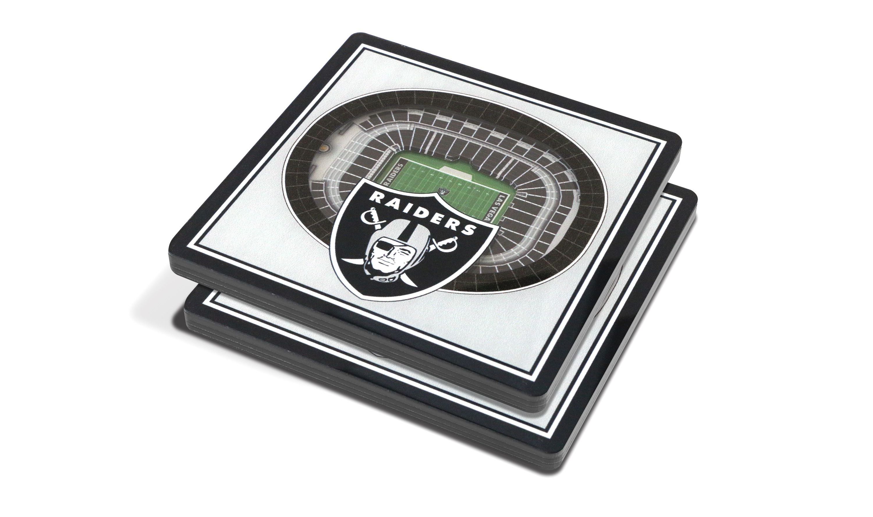 Oakland Raiders YouTheFan NFL Las Vegas Raiders 3D StadiumView Coasters - Allegiant Stadium
