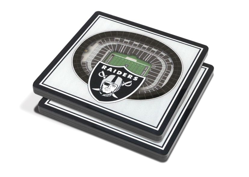 Oakland Raiders YouTheFan NFL Las Vegas Raiders 3D StadiumView Coasters - Allegiant Stadium