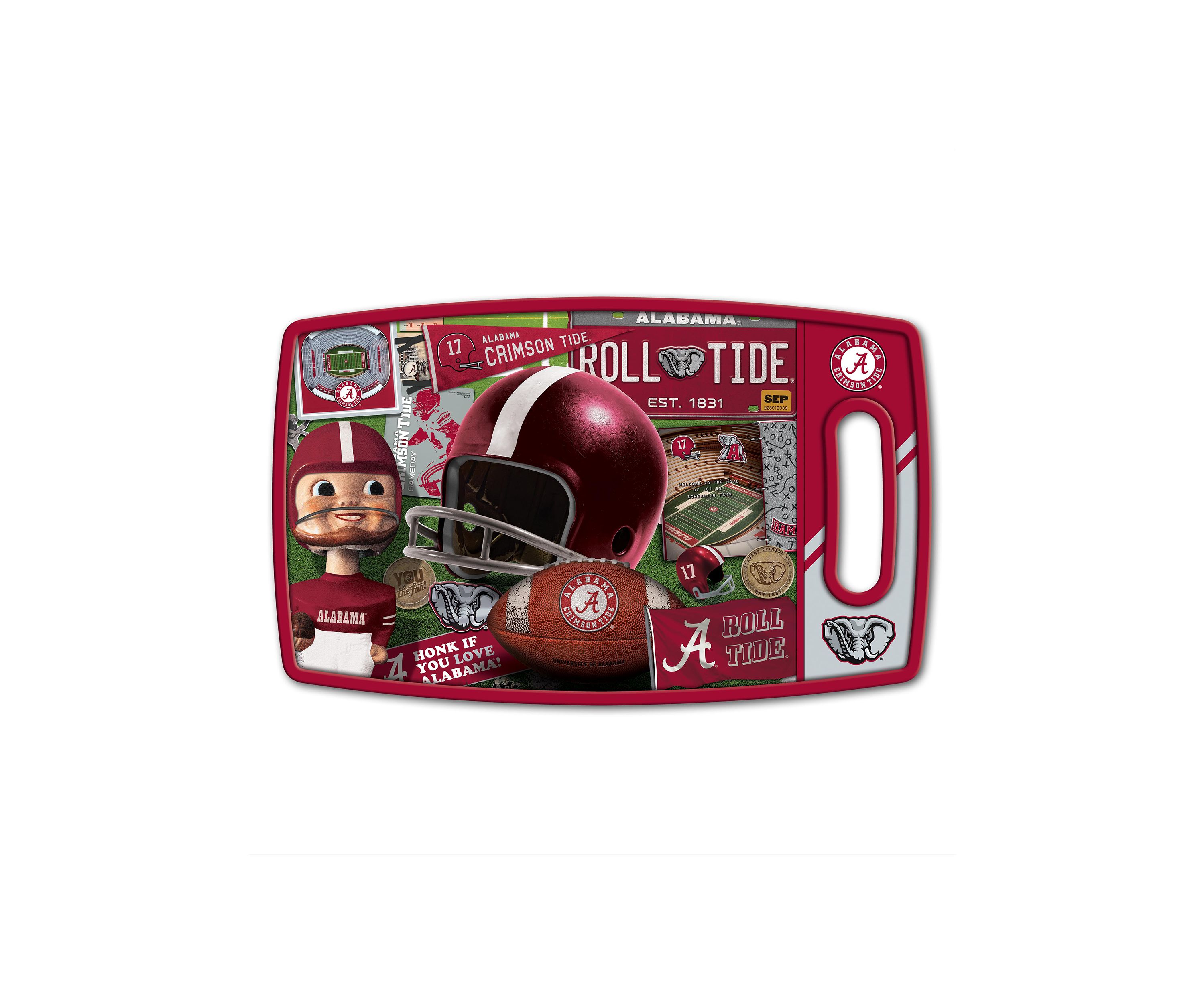 YouTheFan NCAA Alabama Crimson Tide Retro Series Cutting Board