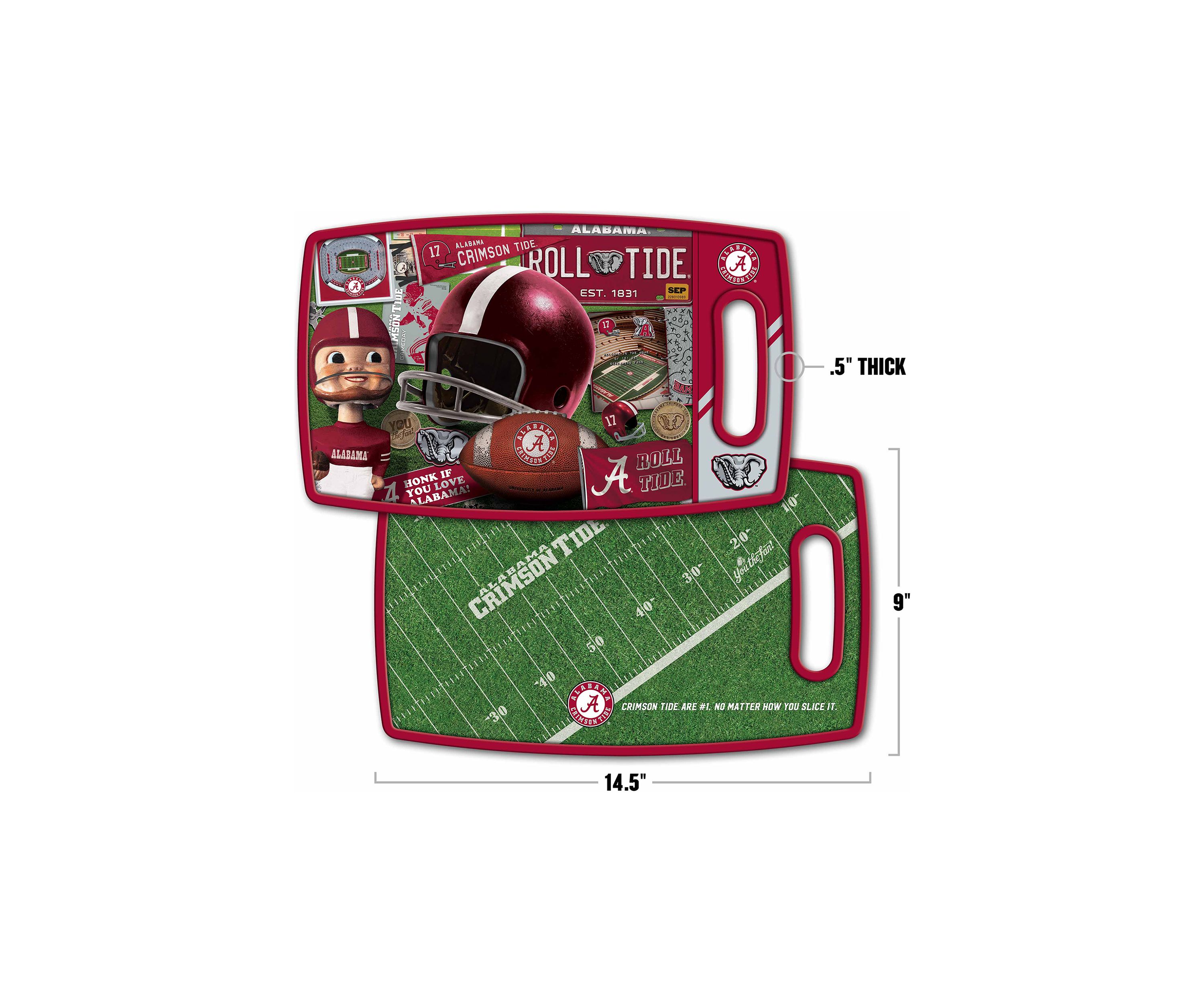 YouTheFan NCAA Alabama Crimson Tide Retro Series Cutting Board